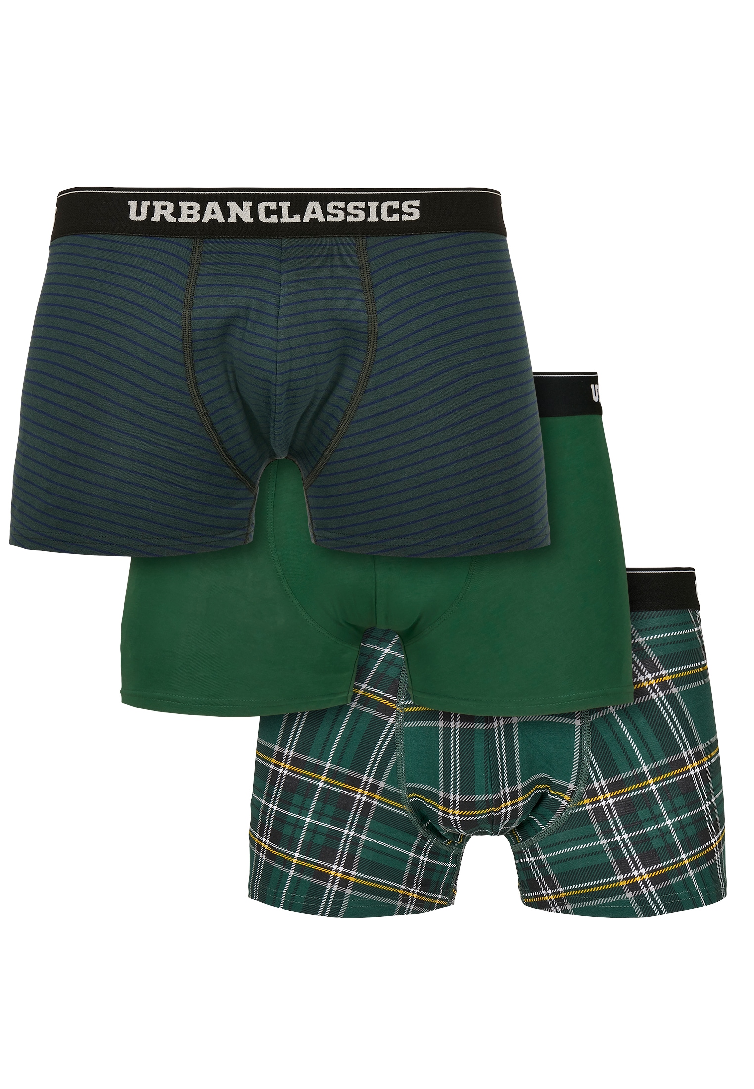 URBAN CLASSICS Boxershorts »Männer Boxer Shorts 3-Pack«, (1 St.)