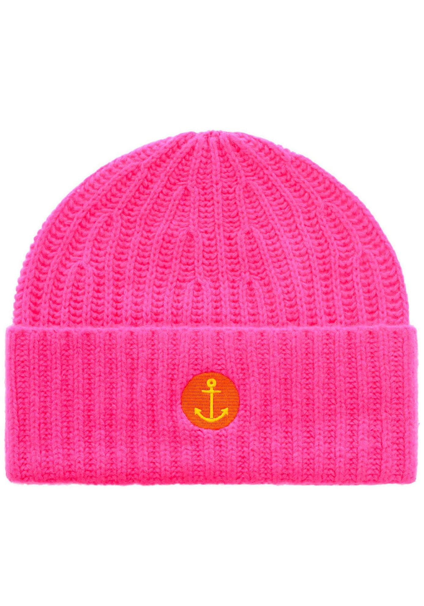 Beanie »Beanie mit Anker Stickerei«, (Packung), mit auffälligem Anker-Motiv