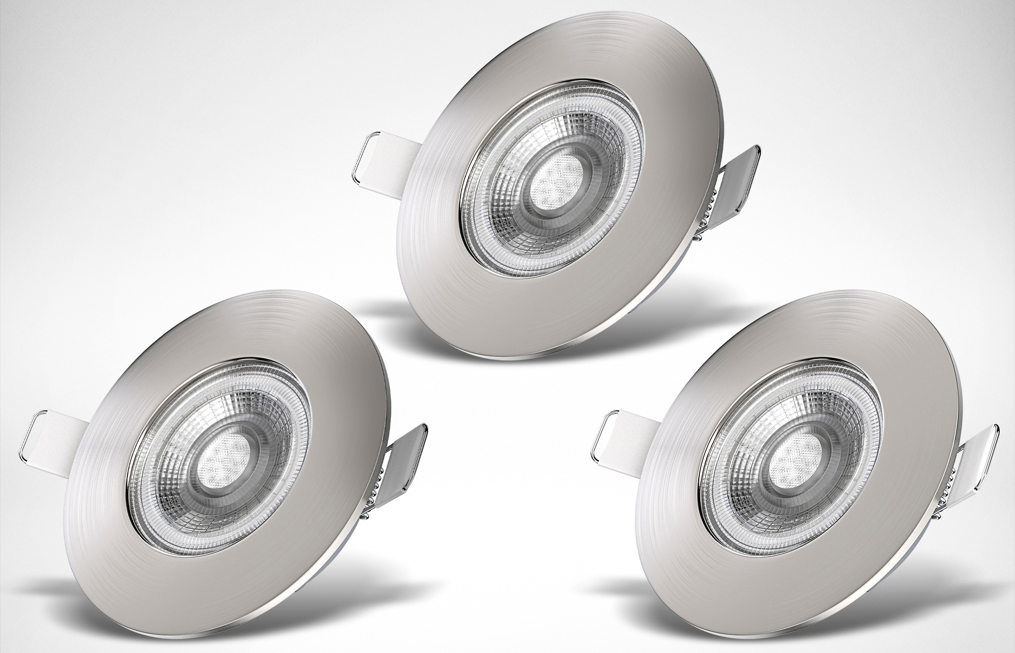 B.K.Licht ultraflache LED Einbauleuchte, 3er-Set,inkl. LED-Modul 5 Watt,  460m, 3.000K, stufenlos dimmbar, Schutzart IP44 kaufen | BAUR