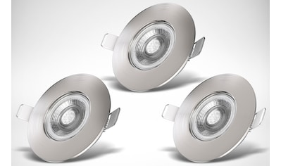 ultraflache LED Bad-Einbauleuchte, 3er-Set, Schutzart IP44,  stufenlos dimmbar, Ø 9,0...