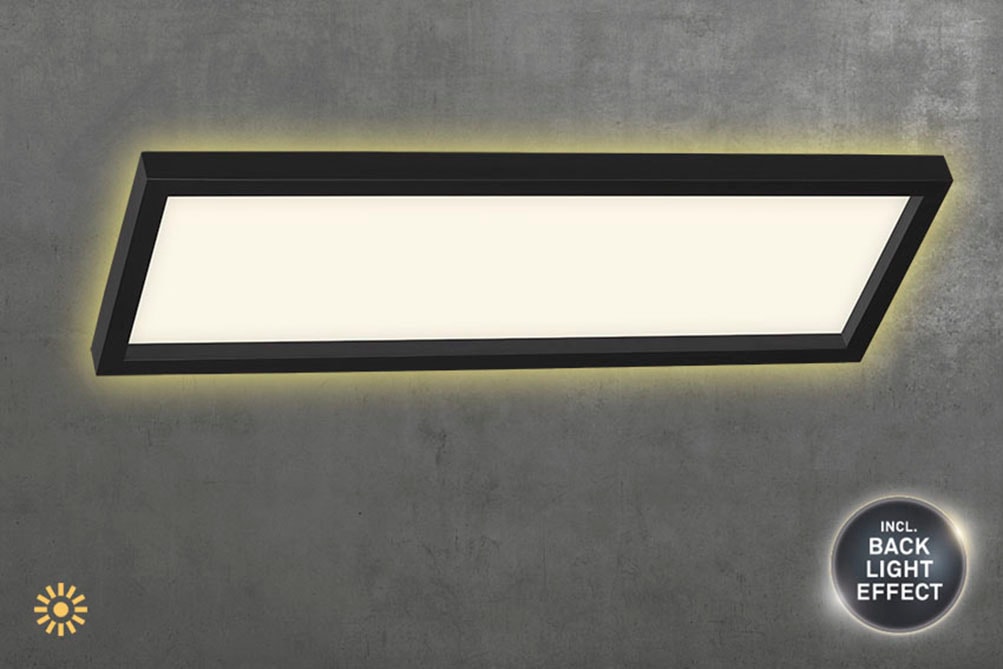 LED Deckenleuchte "CADRE", schwarz-weiß, BRILONER LEUCHTEN, Wohnzimmer, Leuchten