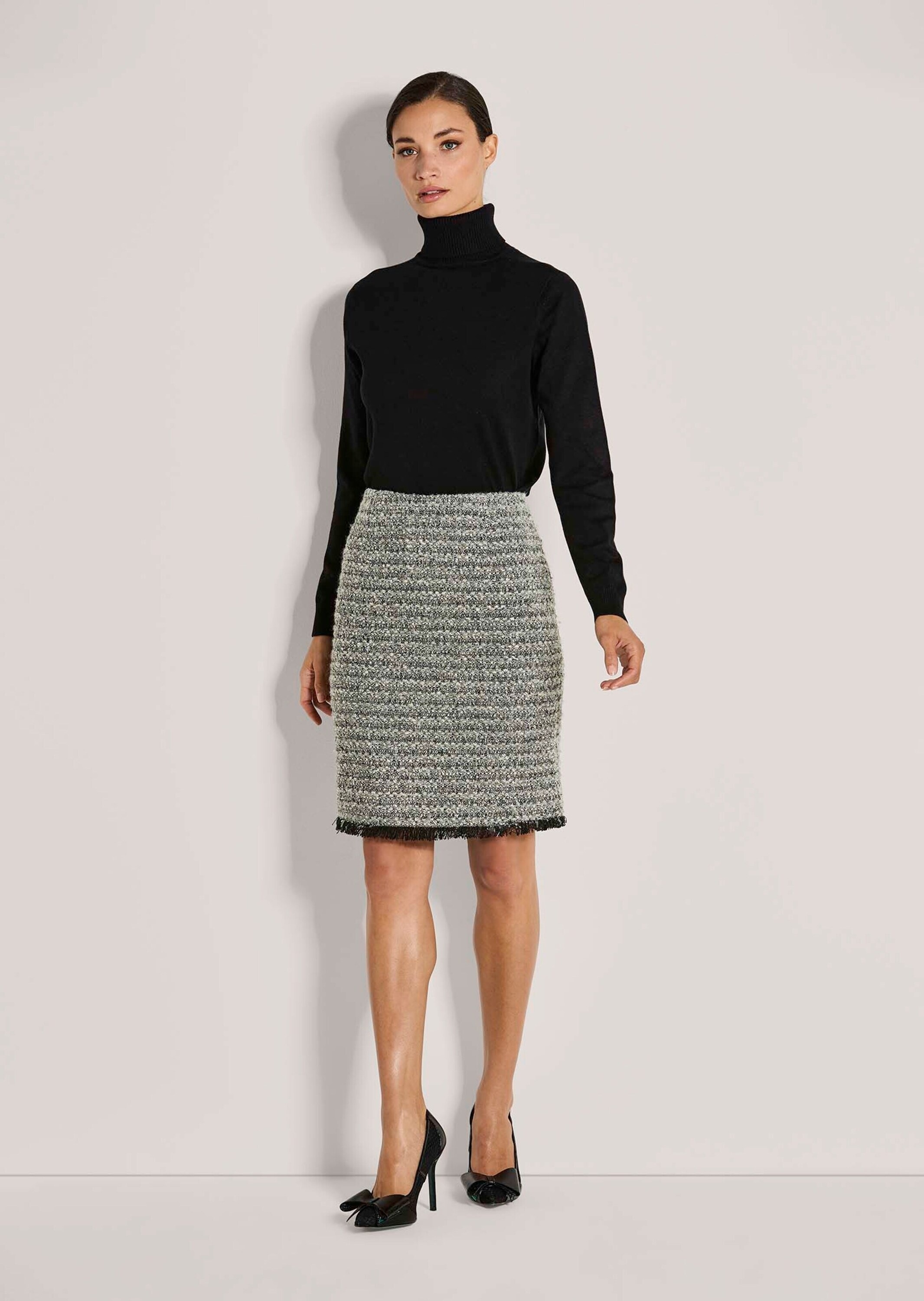 MADELEINE Bleistiftrock "Bouclé-Rock Eleganter Bleistiftrock mit Pariser Fl günstig online kaufen