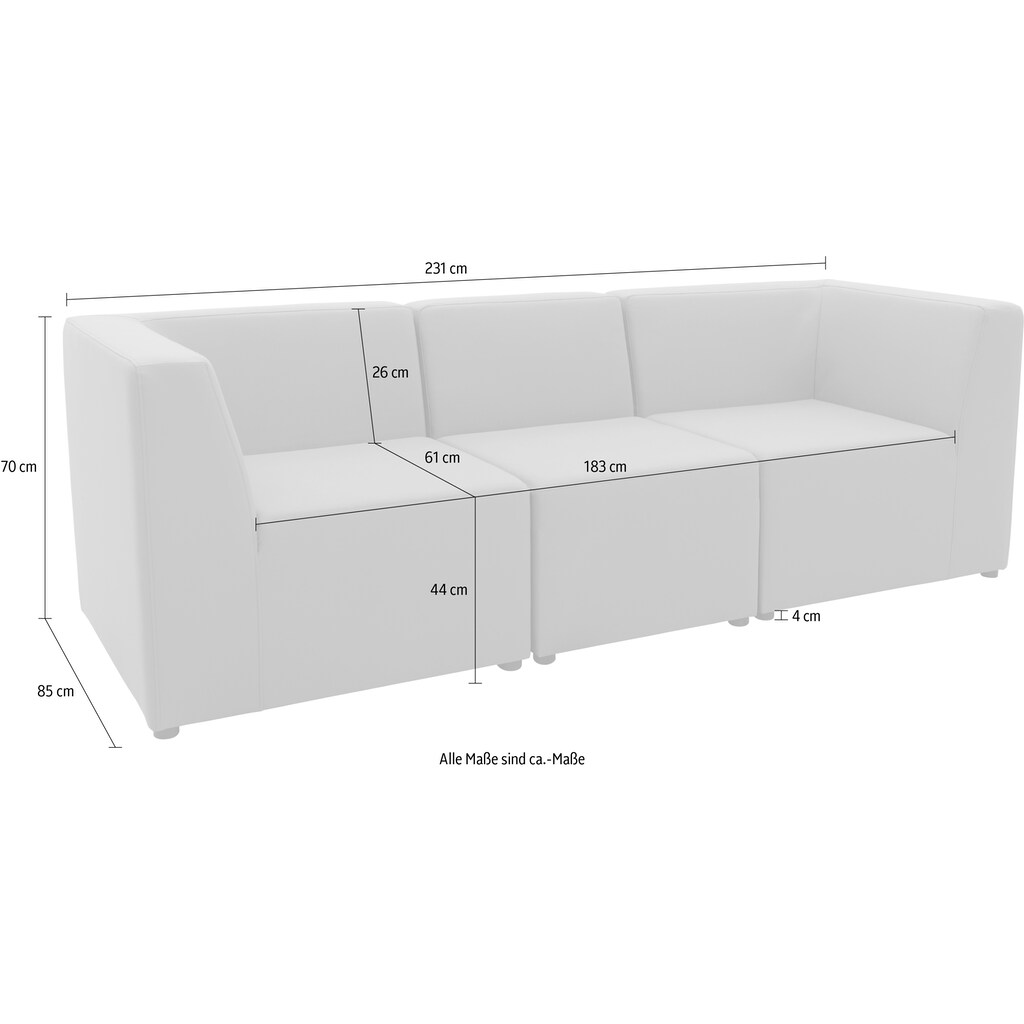 DOMO collection Loungesofa »Aurinko für Terrasse, Garten und Balkon«