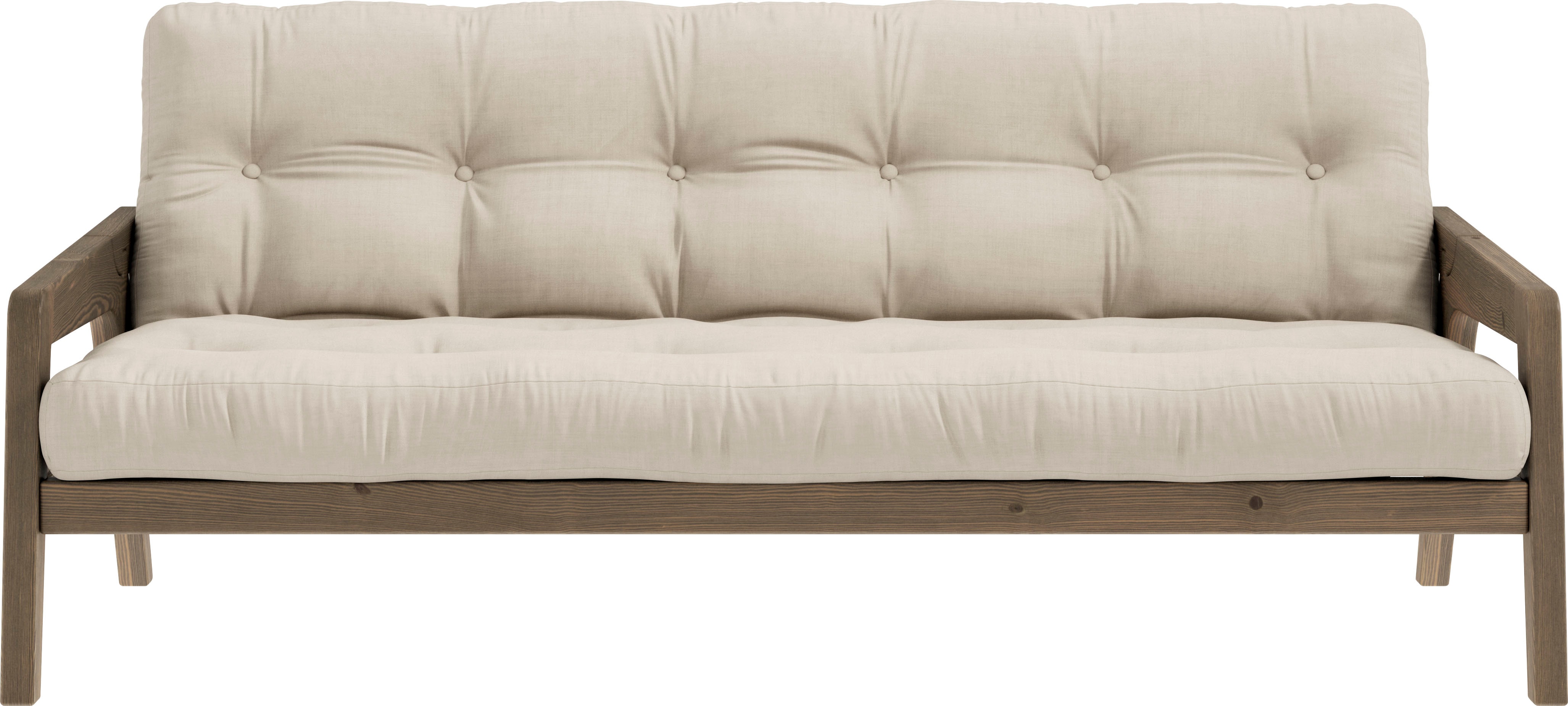 Karup Design Schlafsofa "Grab, inkl. Futonmatratze - aus massivem Kieferholz, 130x190 cm" Mit Holzstruktur, inkl. Futonmatratze, Liegefläche 130x190 cm