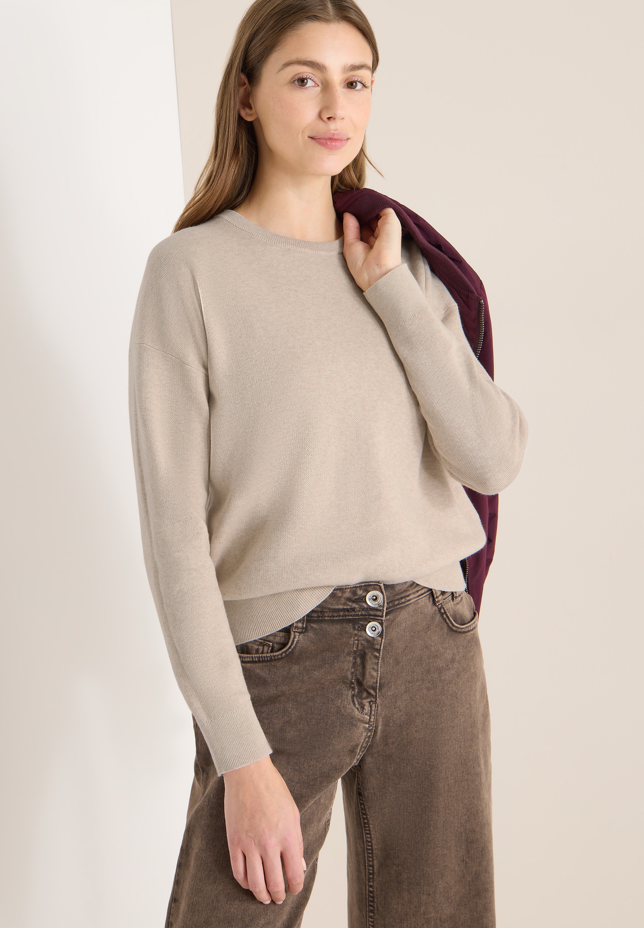 Cecil Strickpullover Sweatshirt mit Rundhals