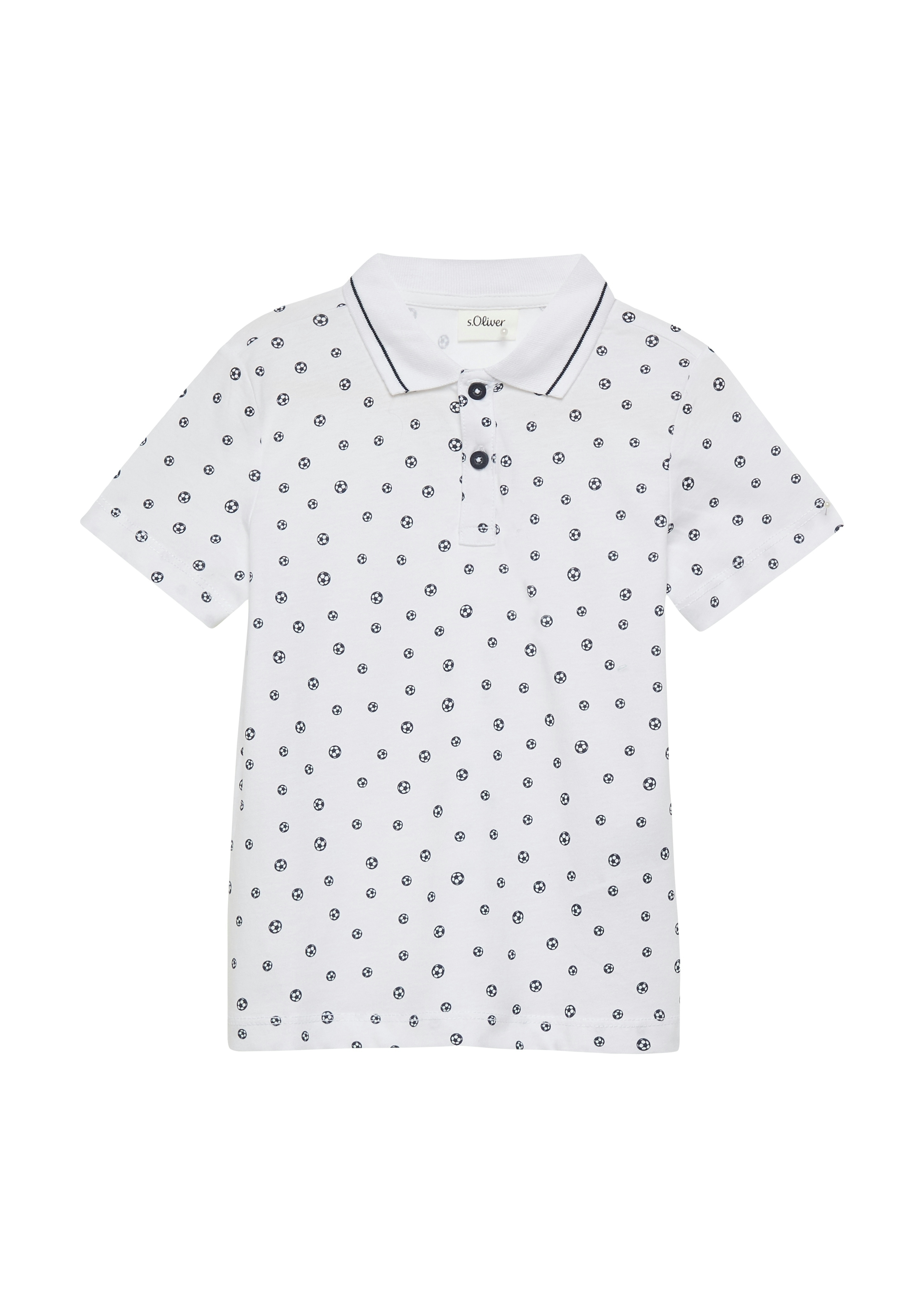 s.Oliver Junior Poloshirt mit Fußball-Allover-Print