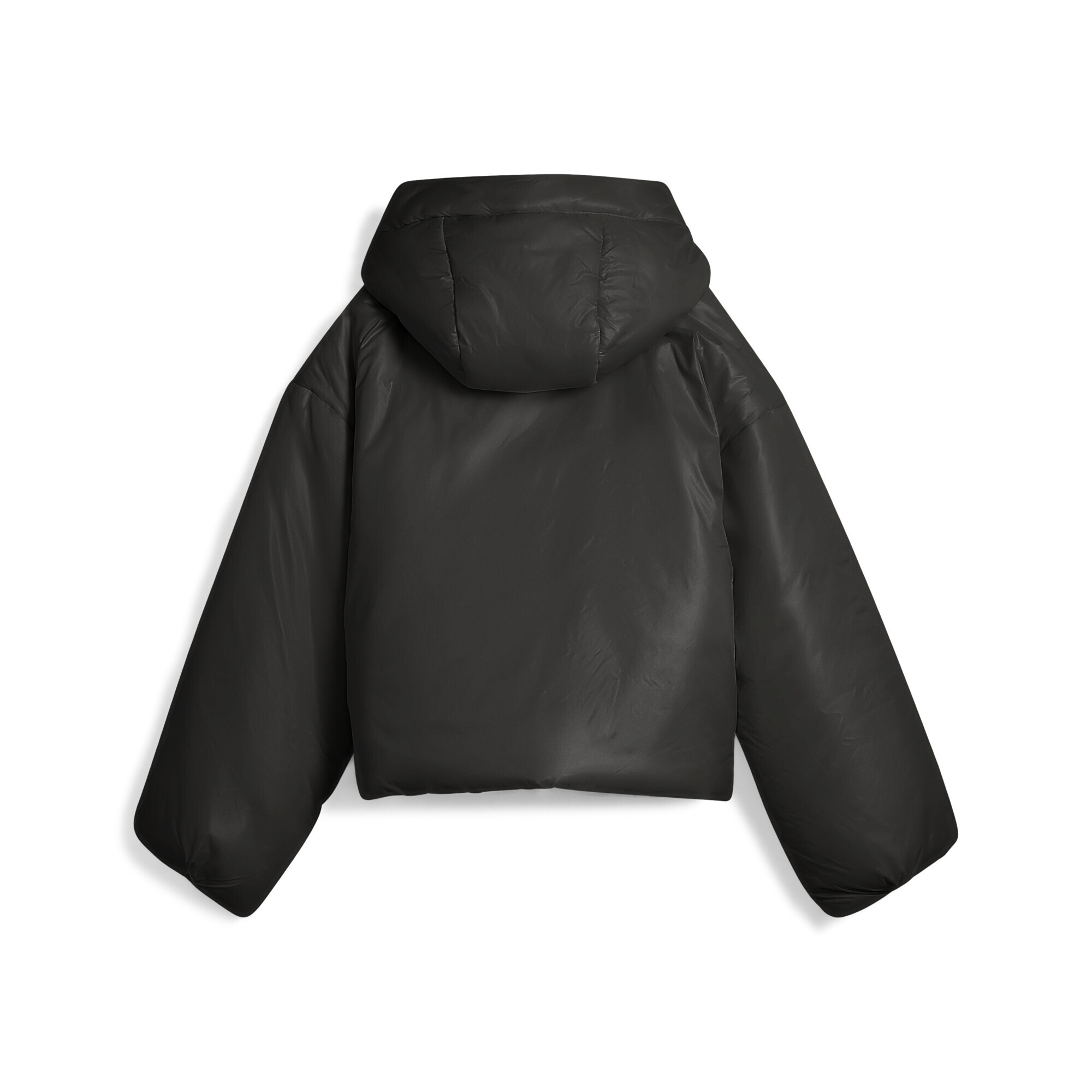 PUMA Winterjacke »Wardrobe Essentials Shiny Wattierte Kapuzenjacke Damen«