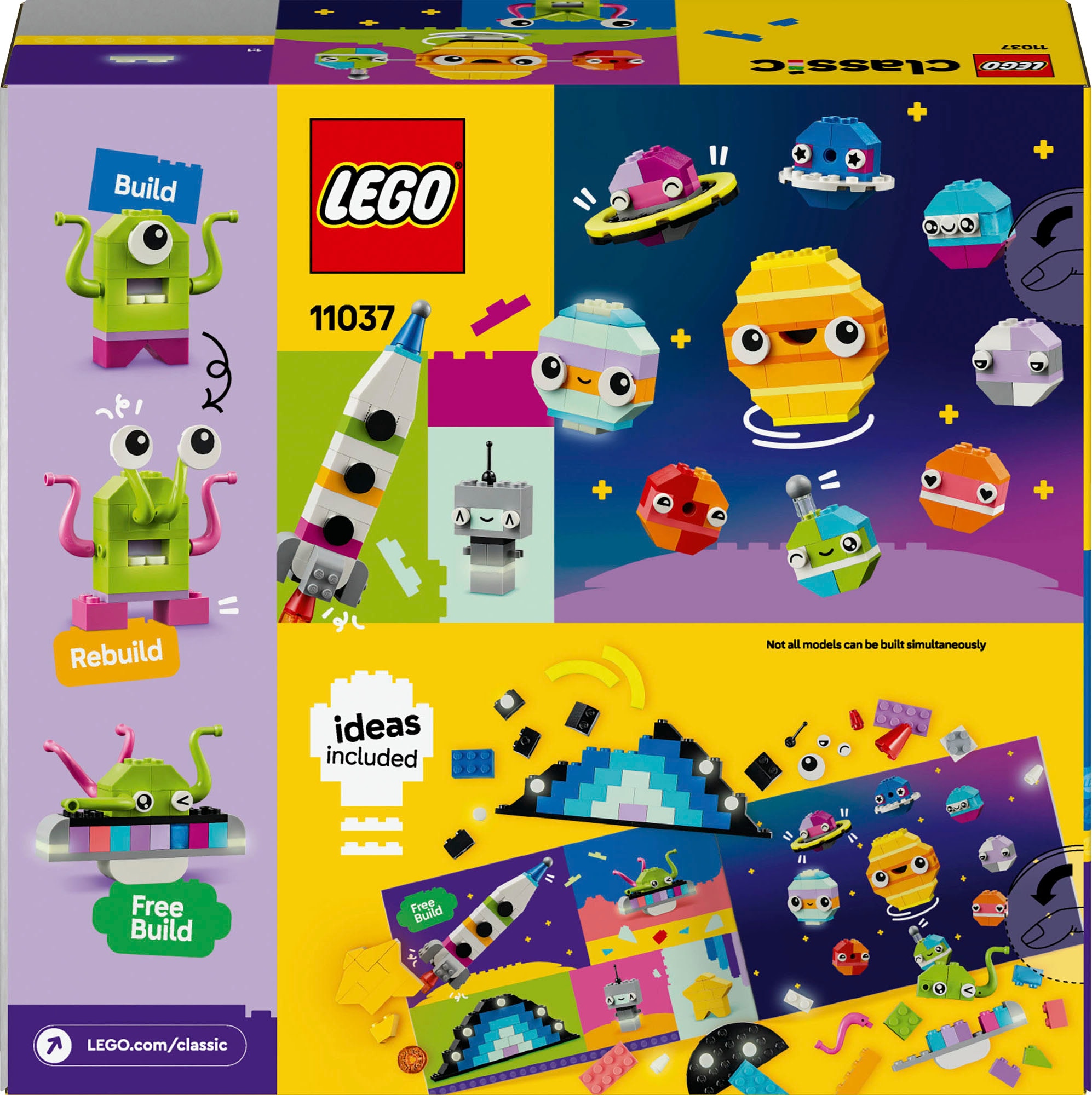 LEGO® Konstruktionsspielsteine »Kreative Weltraumplaneten (11037), LEGO Classic«, (450 St.), Made in Europe