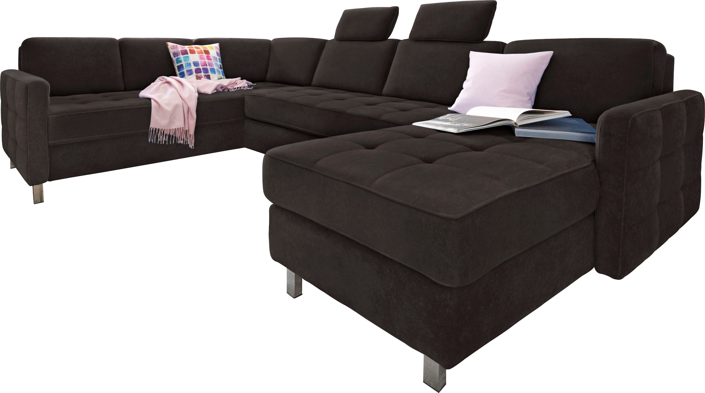 sit&more Wohnlandschaft »Pablo U-Form« wahlweise mit Bettfunktion und Bettkasten