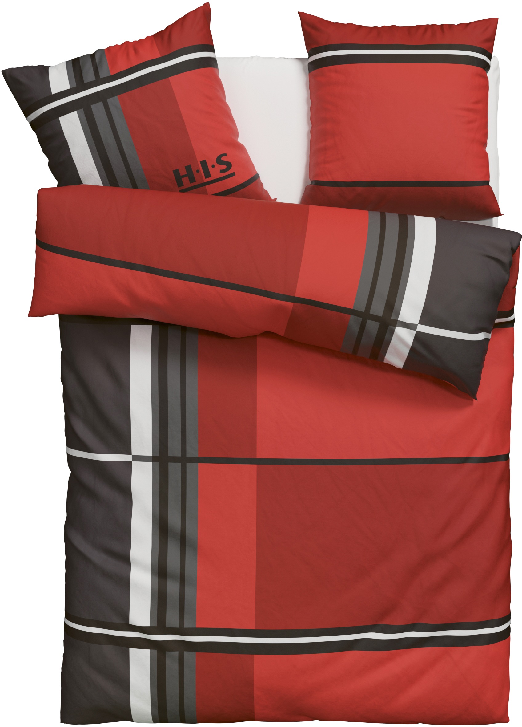 H.I.S Bettwäsche "Cassia" 2 in sportlichem Karo Design,Bettwäsche aus Baumw günstig online kaufen