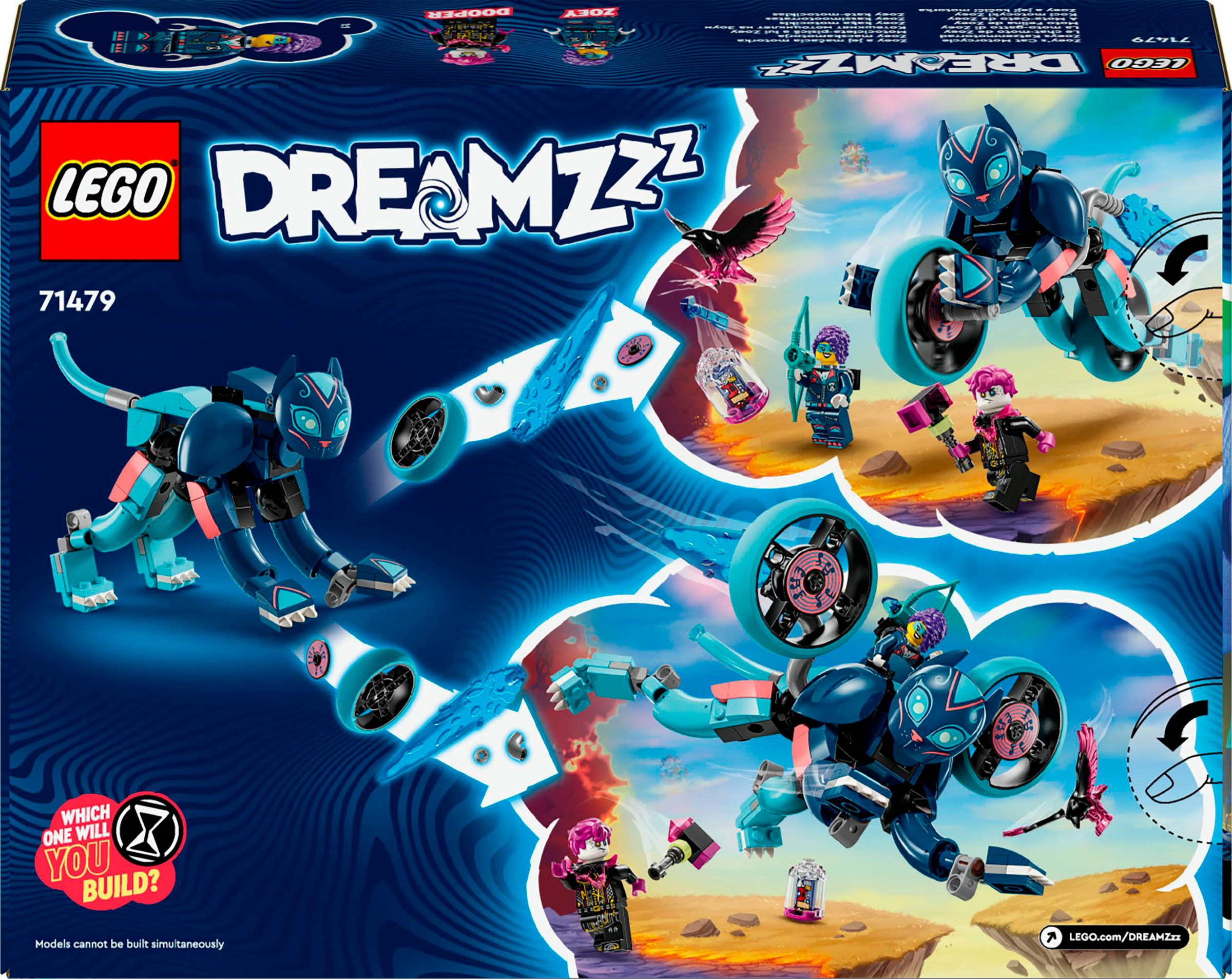 LEGO® Konstruktionsspielsteine »Zoeys Katzenmotorrad (71479), LEGO DREAMZzz«, (226 St.), Made in Europe
