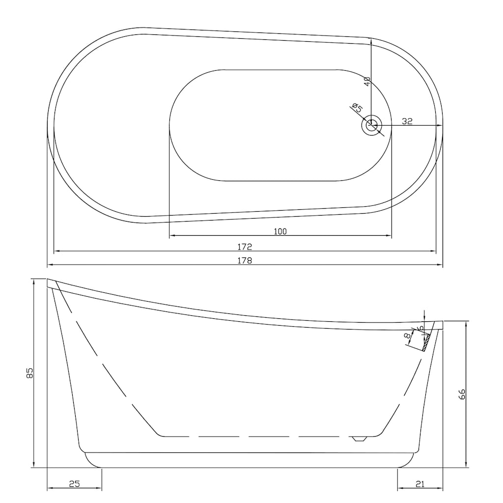 Sanotechnik Badewanne »Oxford«