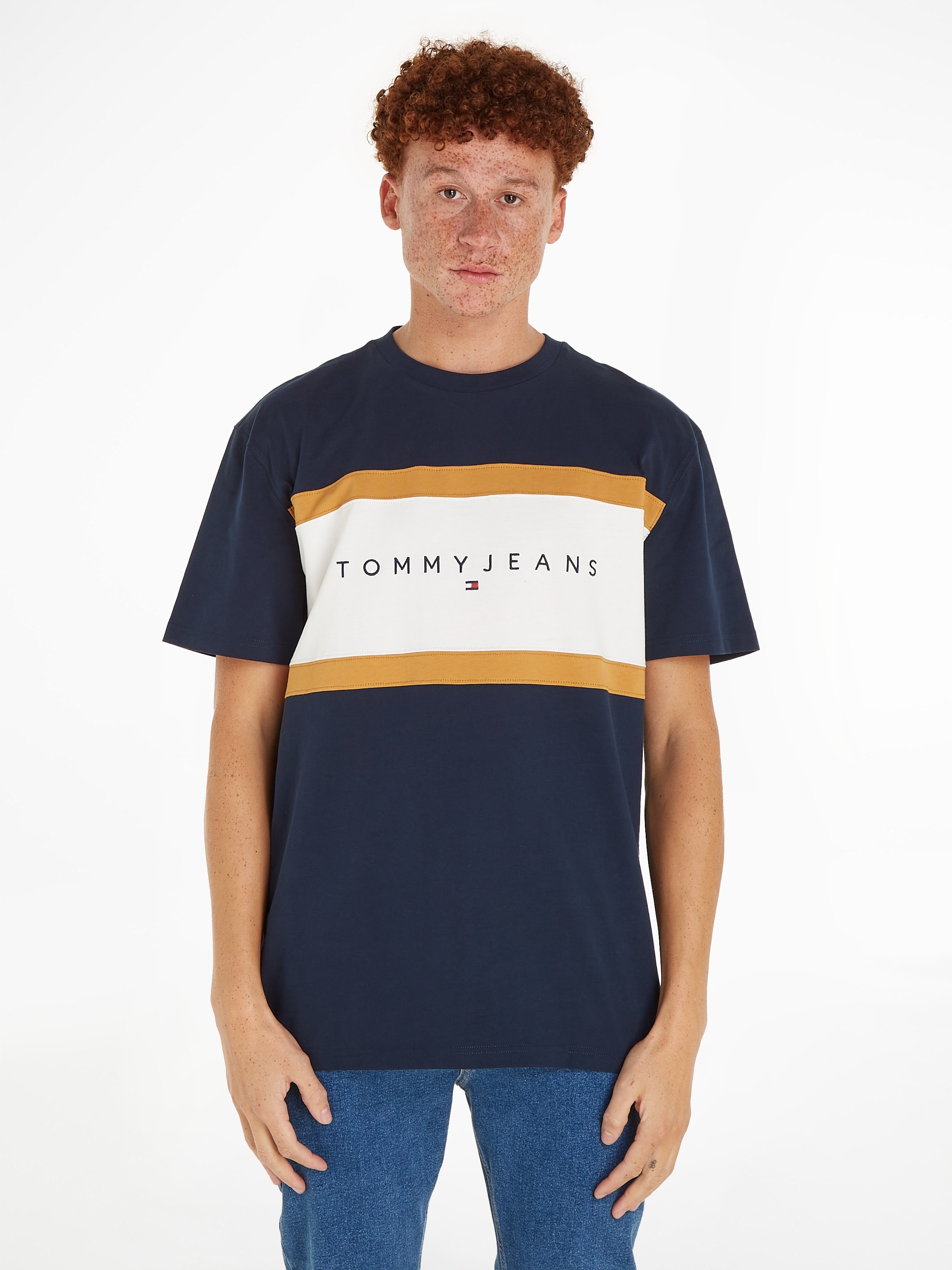 Tommy Jeans T-Shirt "TJM REG CUT & SEW TEE", mit großem Markenschriftzug günstig online kaufen