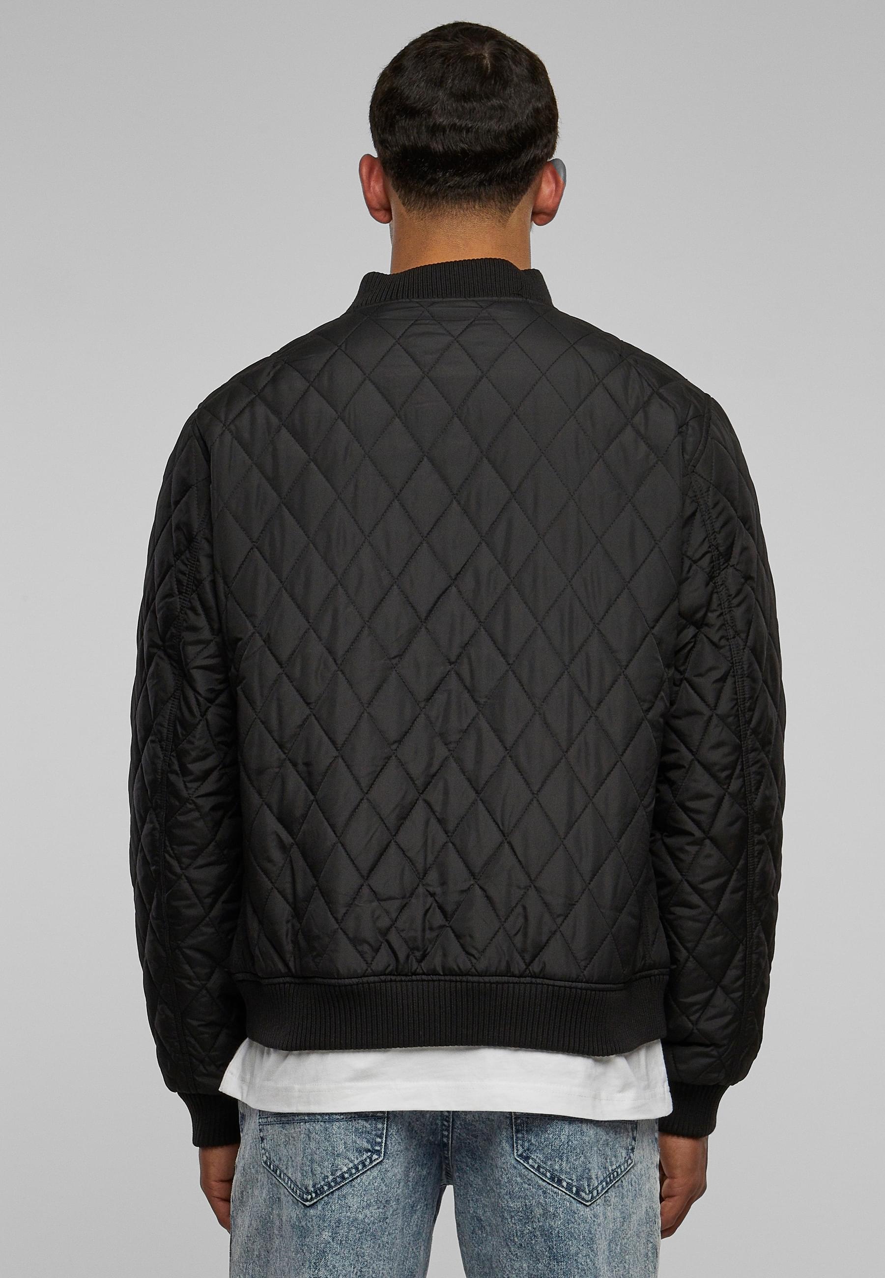 URBAN CLASSICS Allwetterjacke »Urban Classics Herren Diamond Quilt Jacket«, (1 St.), ohne Kapuze