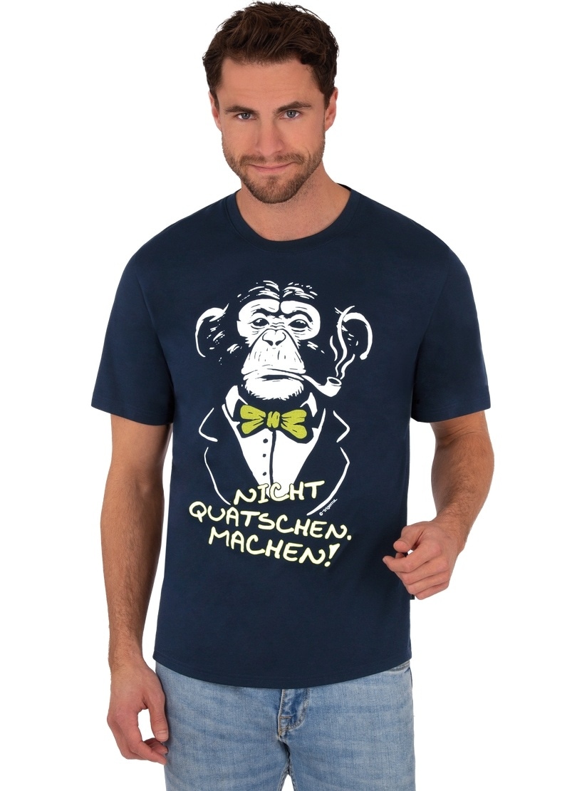 Trigema T-Shirt »TRIGEMA T-Shirt mit großem Affen-Aufdruck« ▷ für | BAUR