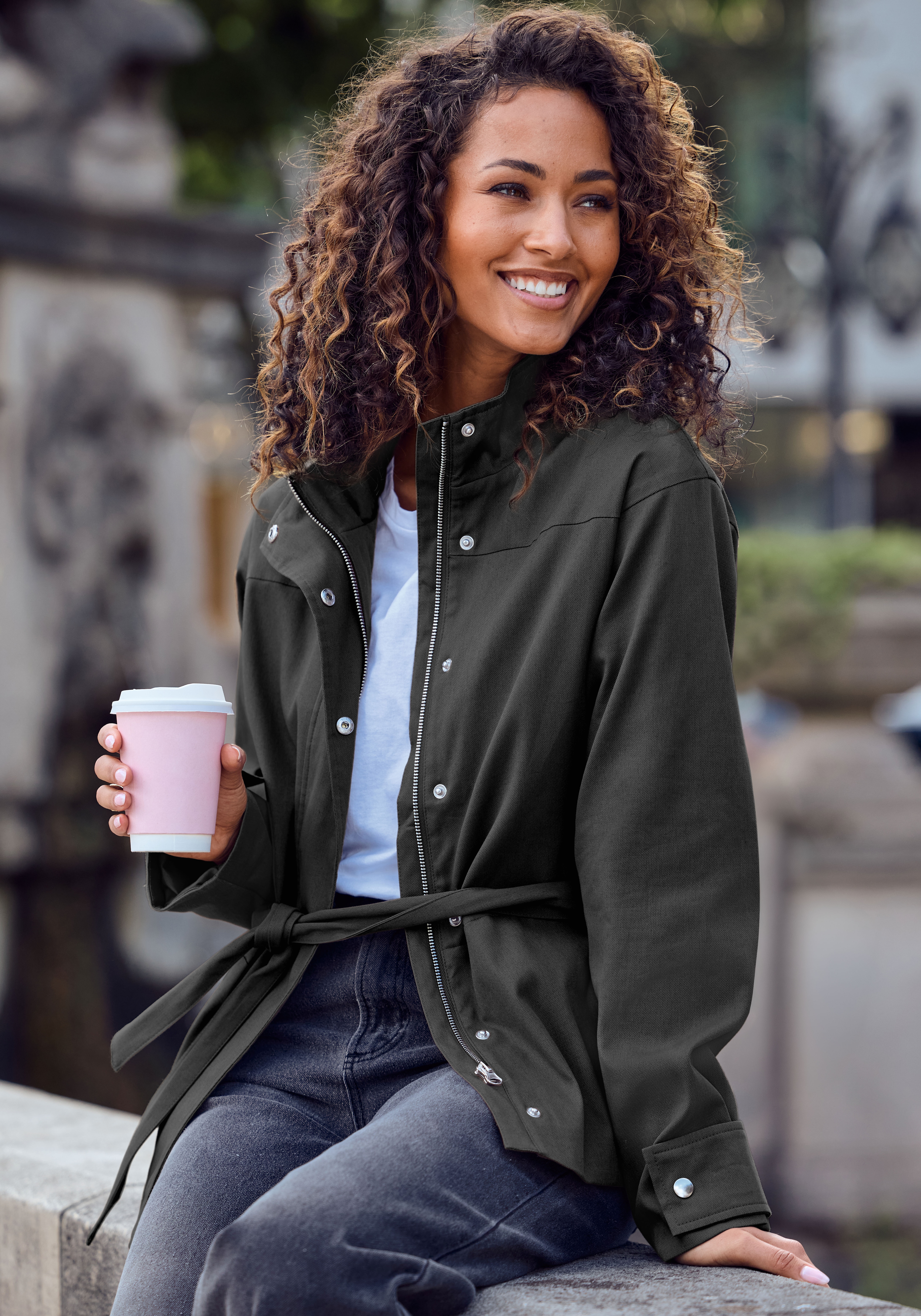 French Connection Kurzjacke mit Gürtel