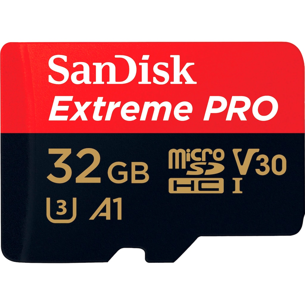 Sandisk Speicherkarte »Extreme® PRO microSDHC™ UHS-I 32 GB«, (UHS Class 3 100 MB/s Lesegeschwindigkeit)