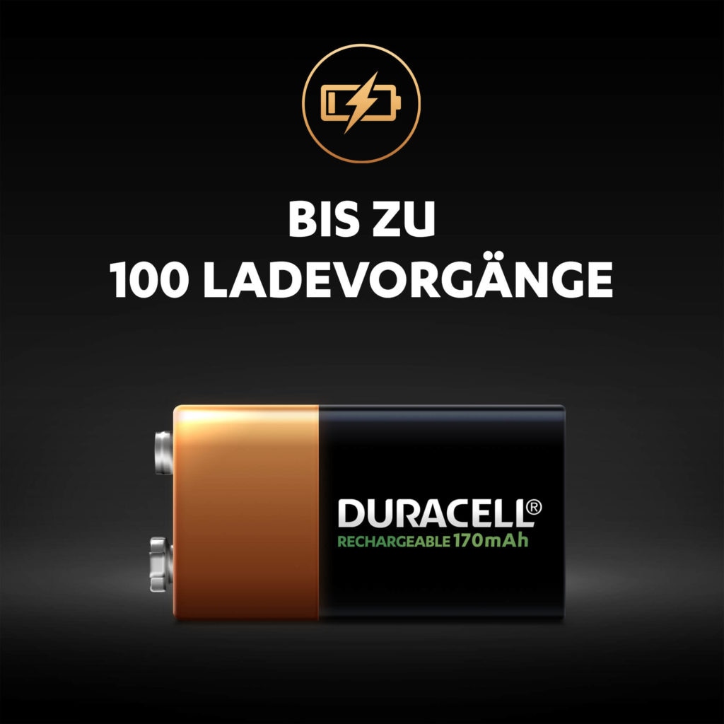 Duracell Akku »Rechargeable E-Block/HR22«, Block, 9V/170mAh