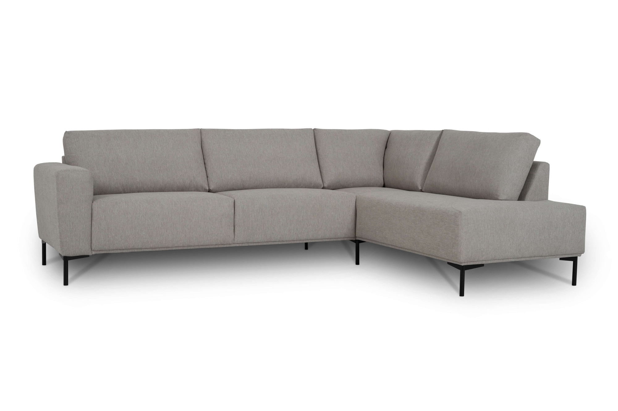 andas Ecksofa »Melby«, (2 St.), Breite 275 cm, in einem weichen Struktur Stoff, lose Rückenkissen