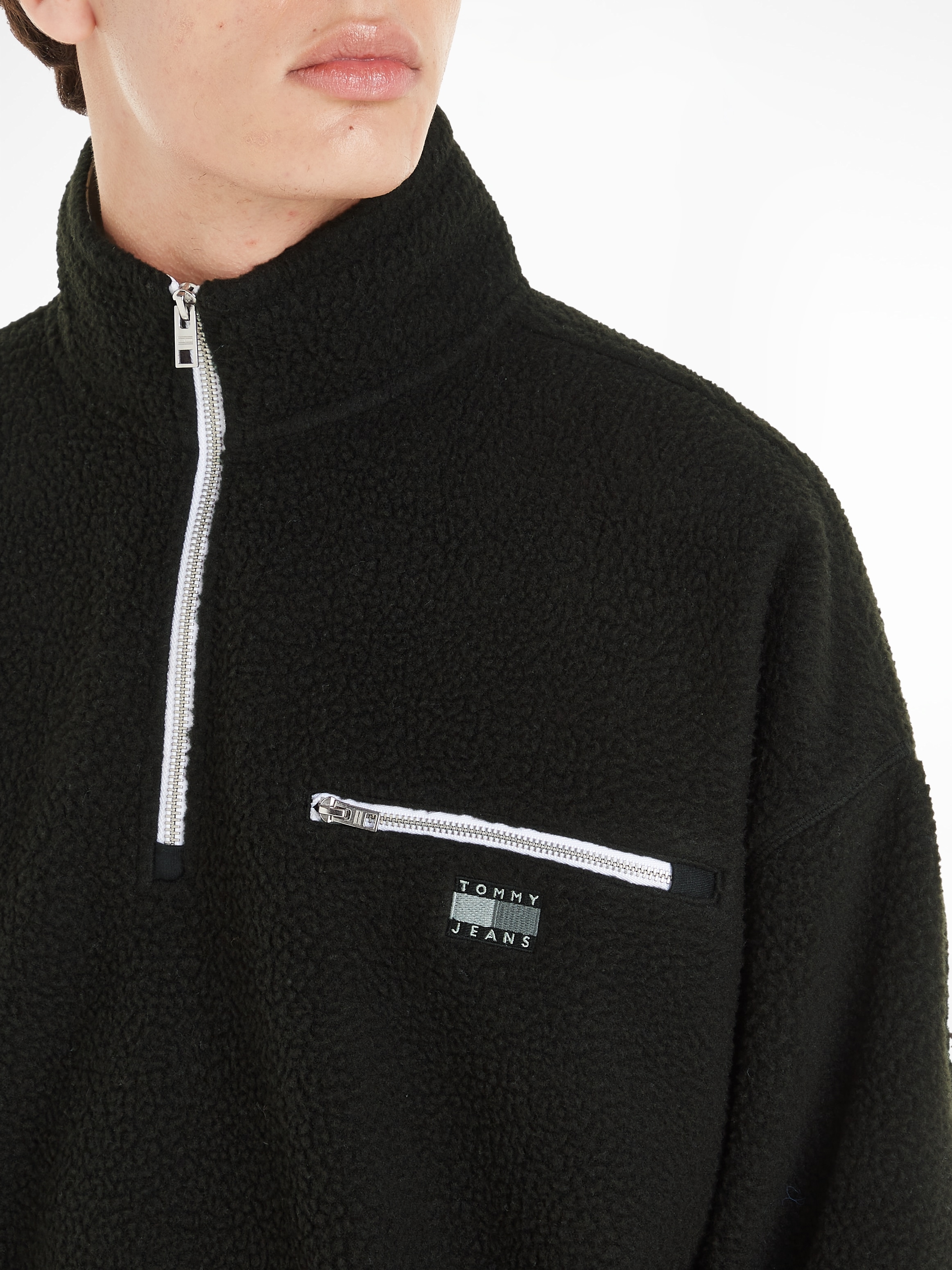 Tommy Jeans Fleecepullover »TJM OVZ TONAL 1/2 ZIP SHERPA«
