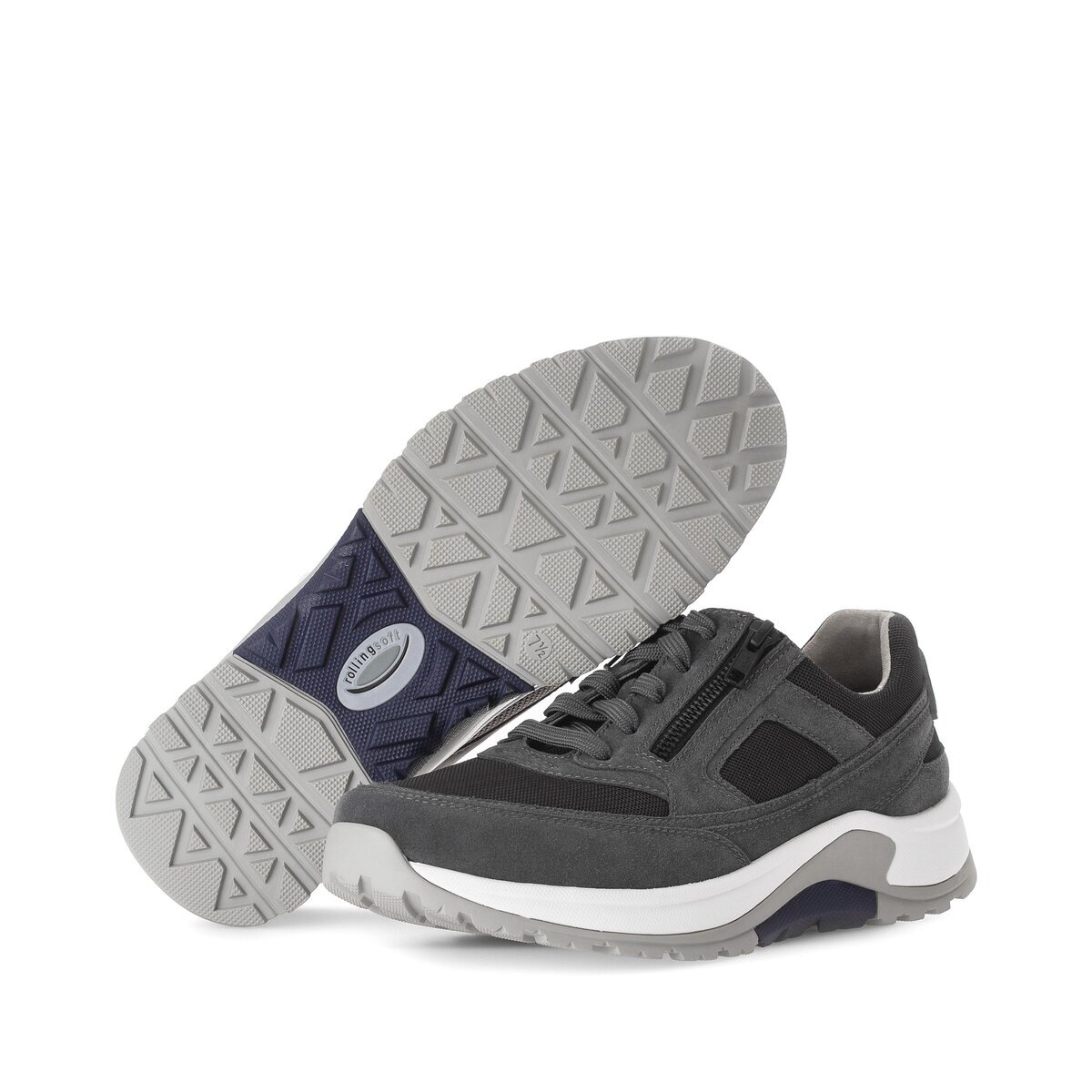 Sneaker GABOR "Sneaker low", Herren, Gr. 45, grau, Schuhe Sneaker 3