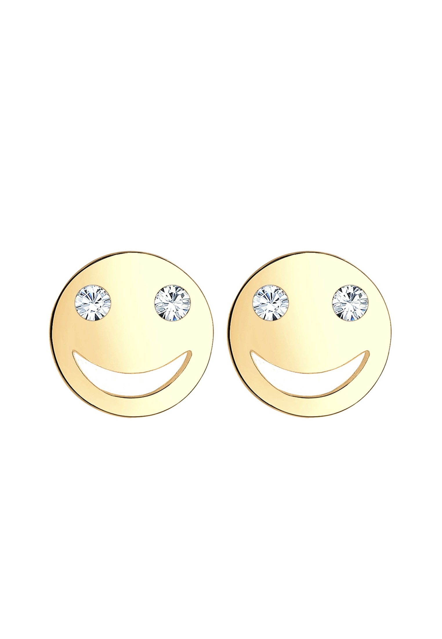 bestellen Elli Ohrstecker Kristalle Smiling BAUR Silber« 925 Face | Paar »mit