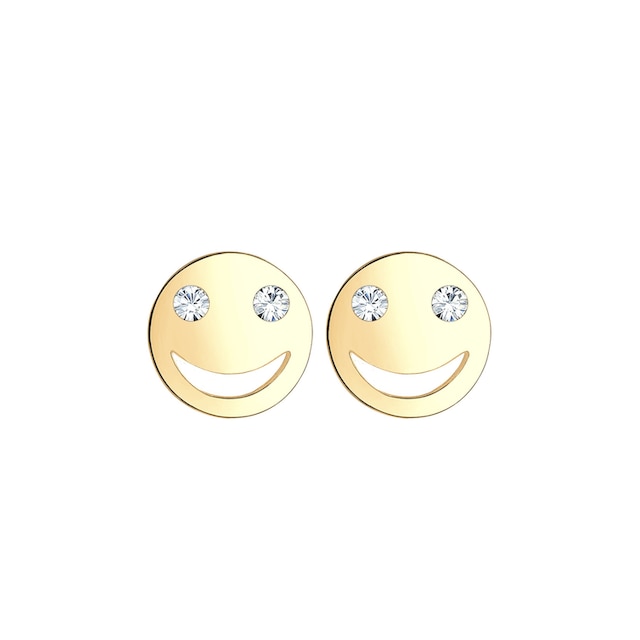 Elli Paar Ohrstecker »mit Smiling Face Kristalle 925 Silber« bestellen |  BAUR