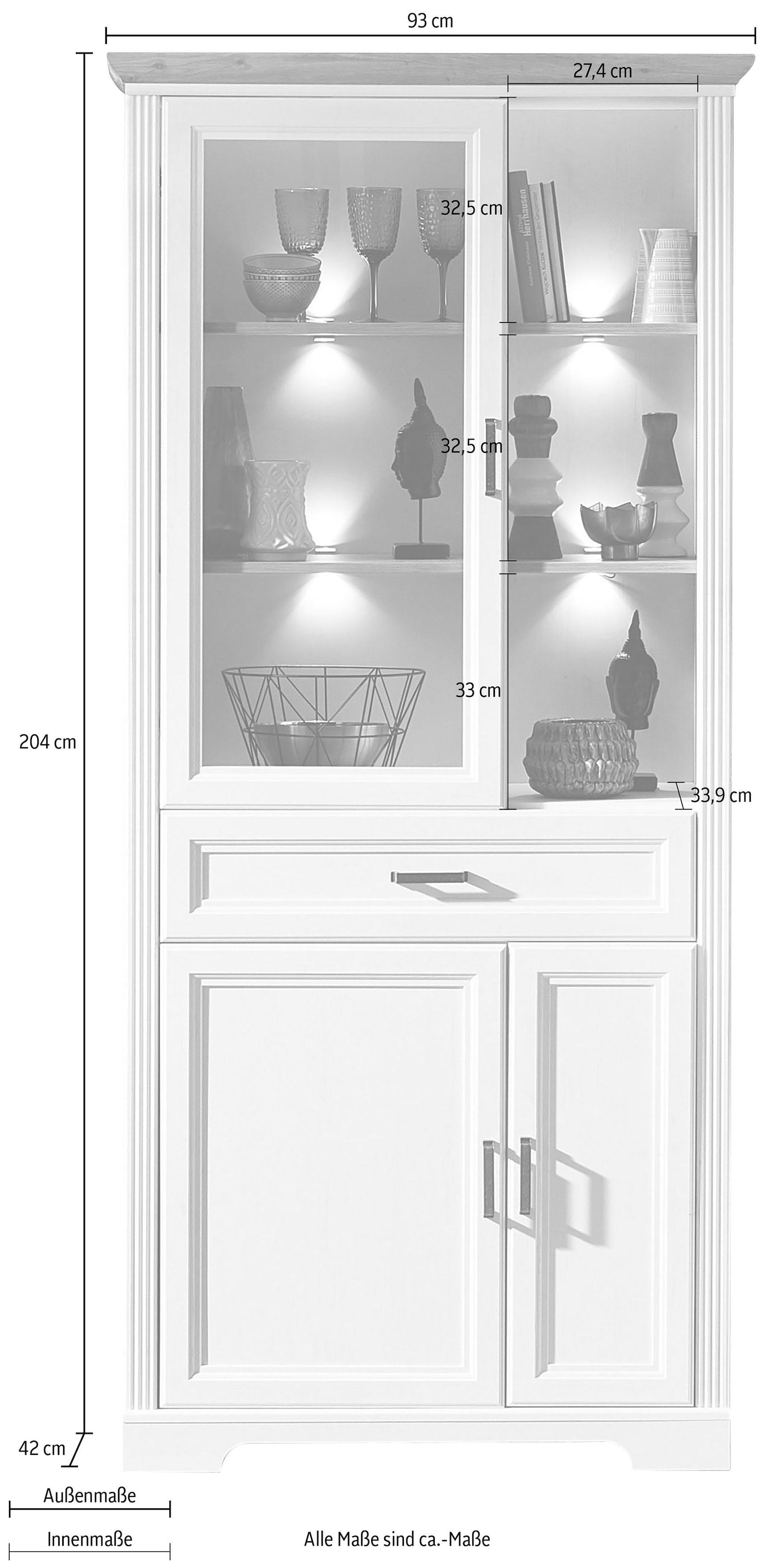 Innostyle Vitrine »Jasmin«, inklusive Beleuchtung