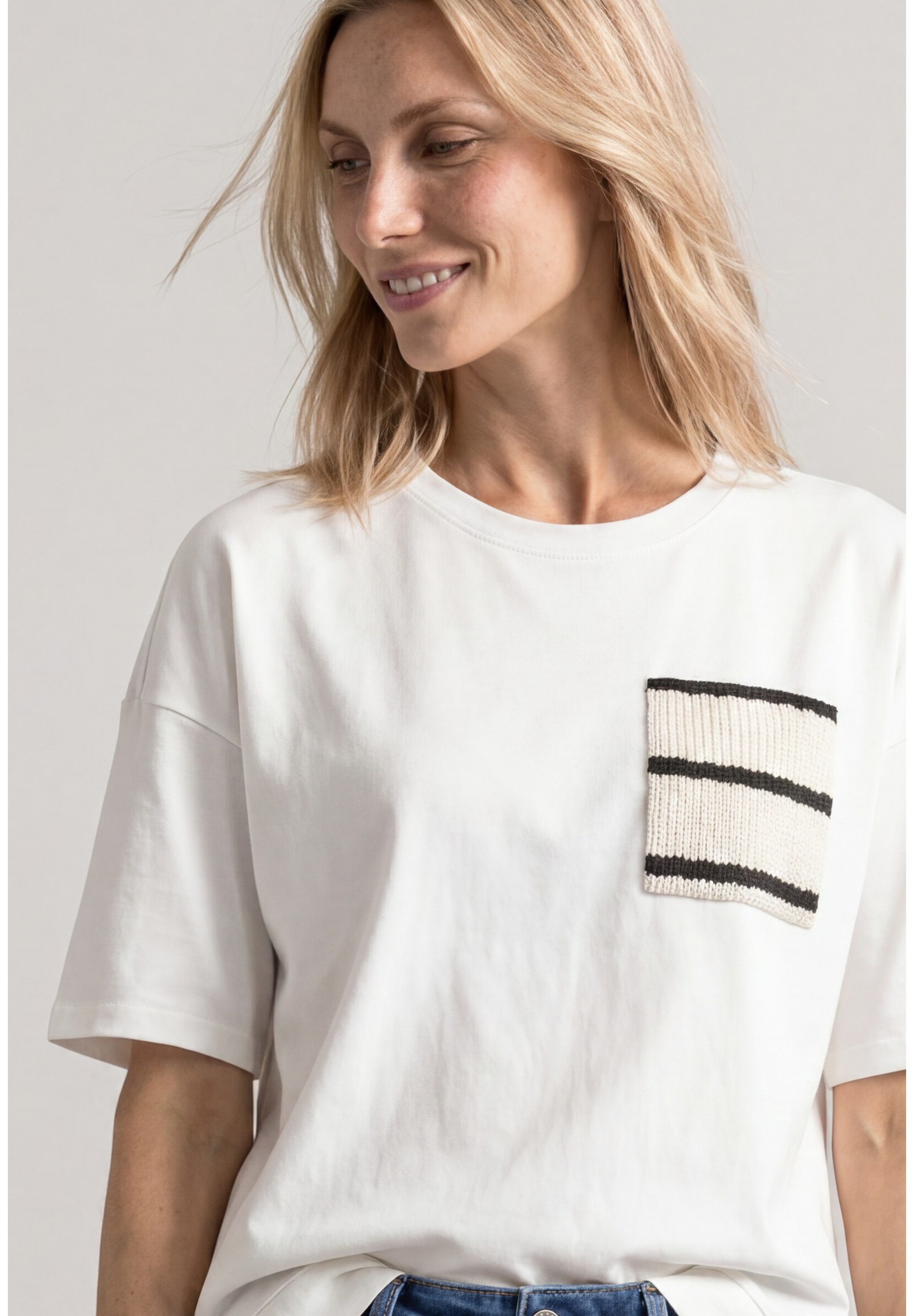 STREET ONE T-Shirt mit Rundhalsausschnitt