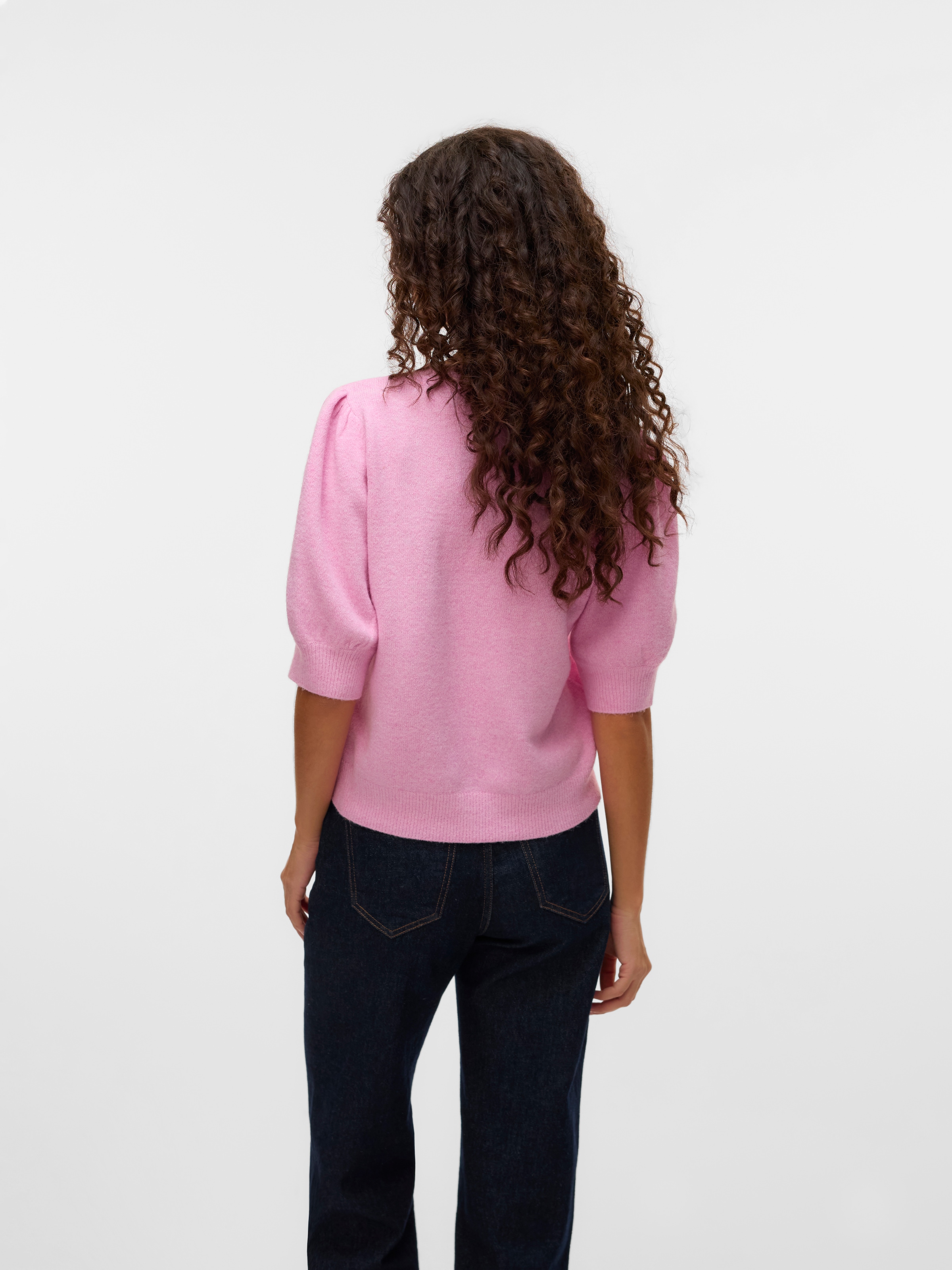 Vero Moda Kurzarmpullover »VMDOFFY 2/4 O-NECK PULLOVER GA NOOS«, mit leichten Puffärmeln