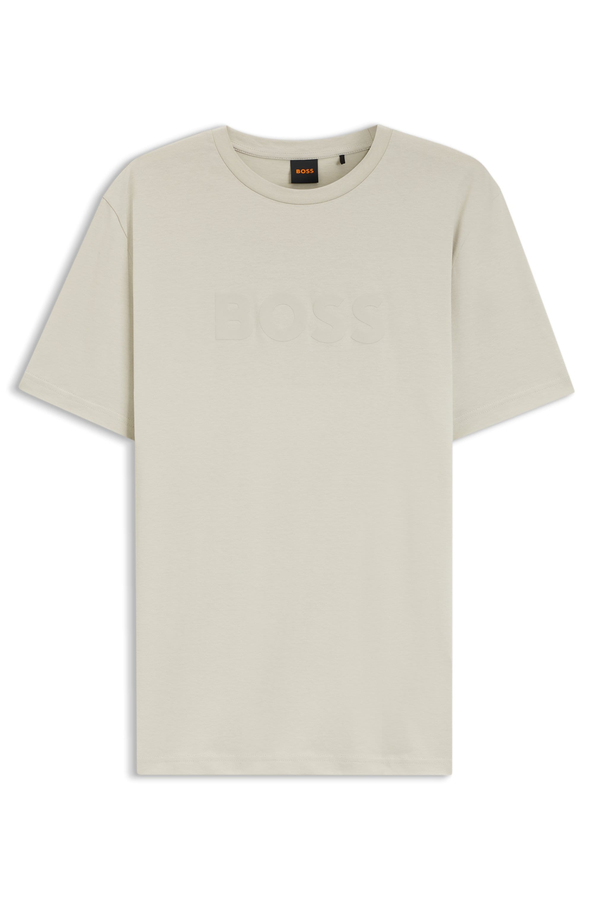 BOSS ORANGE T-Shirt Rundhalsausschnitt, Regular Fit, großer Logodruck