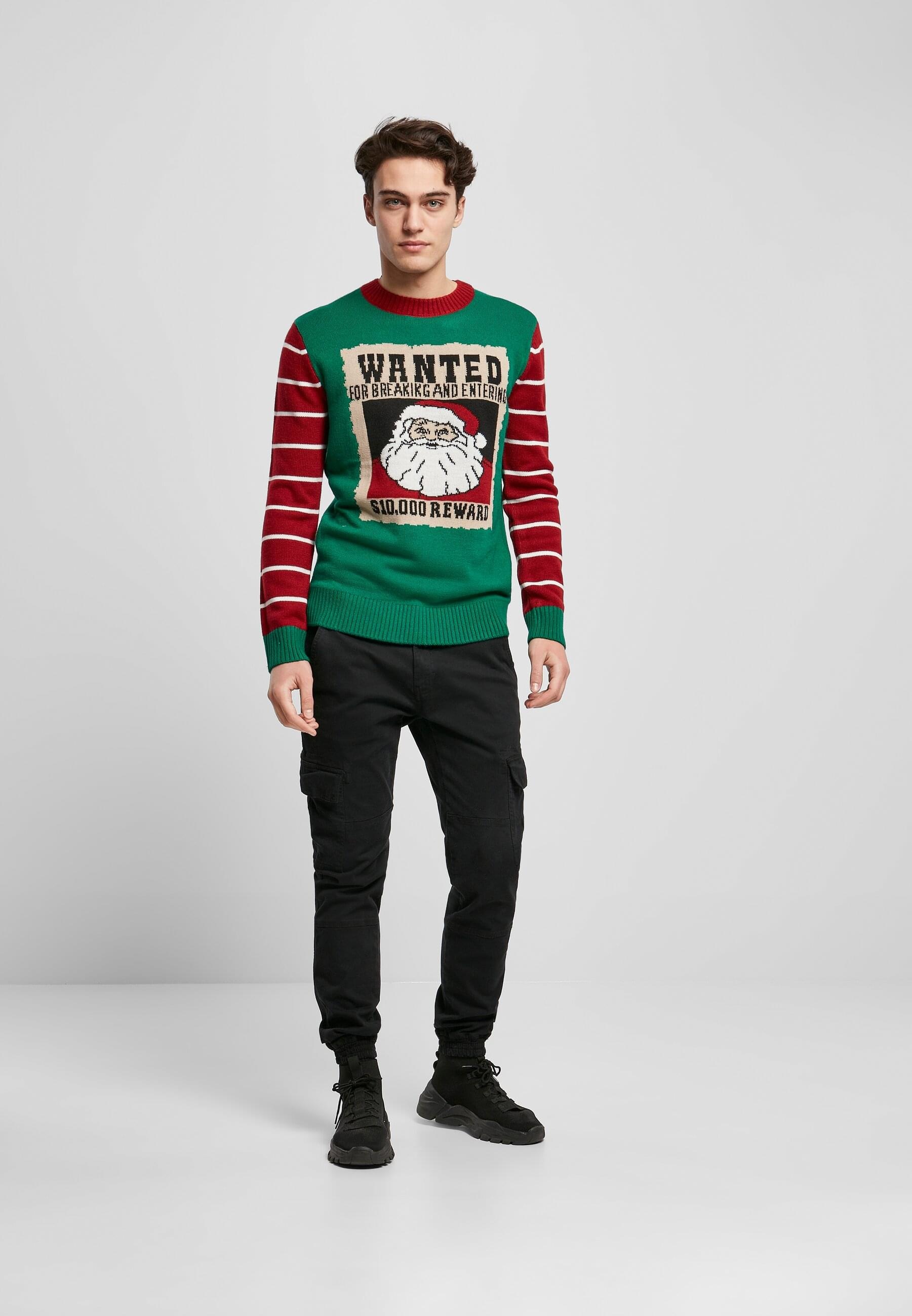 URBAN CLASSICS Rundhalspullover »Urban Classics Herren Wanted Christmas Sweater«, (1 tlg.)