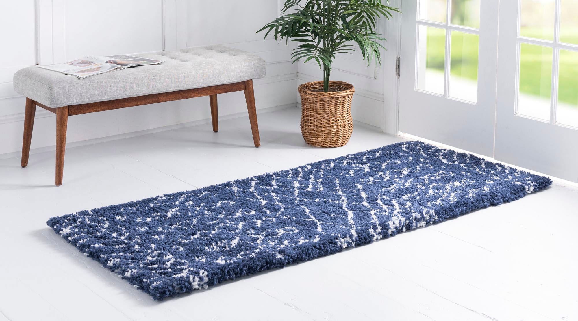 Myflair Möbel & Accessoires Hochflor-Läufer »Temara Shag Lagerräumung«, rechteckig, 51 mm Höhe, Teppich-Läufer, gewebt, Scandi Design, ideal im Flur & Schlafzimmer