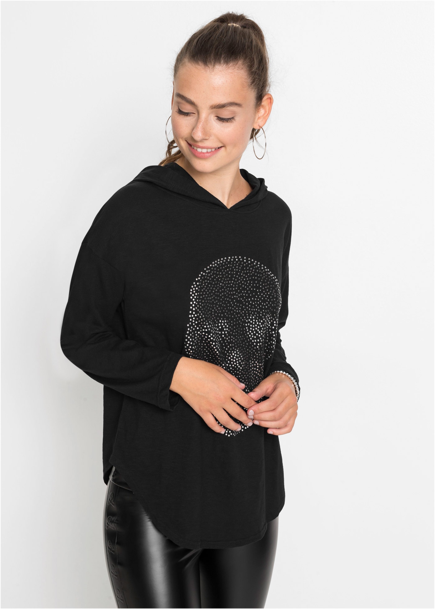 bonprix Longshirt "Oversize-Longshirt mit Kapuze" Oversize-Longshirt mit Ka günstig online kaufen