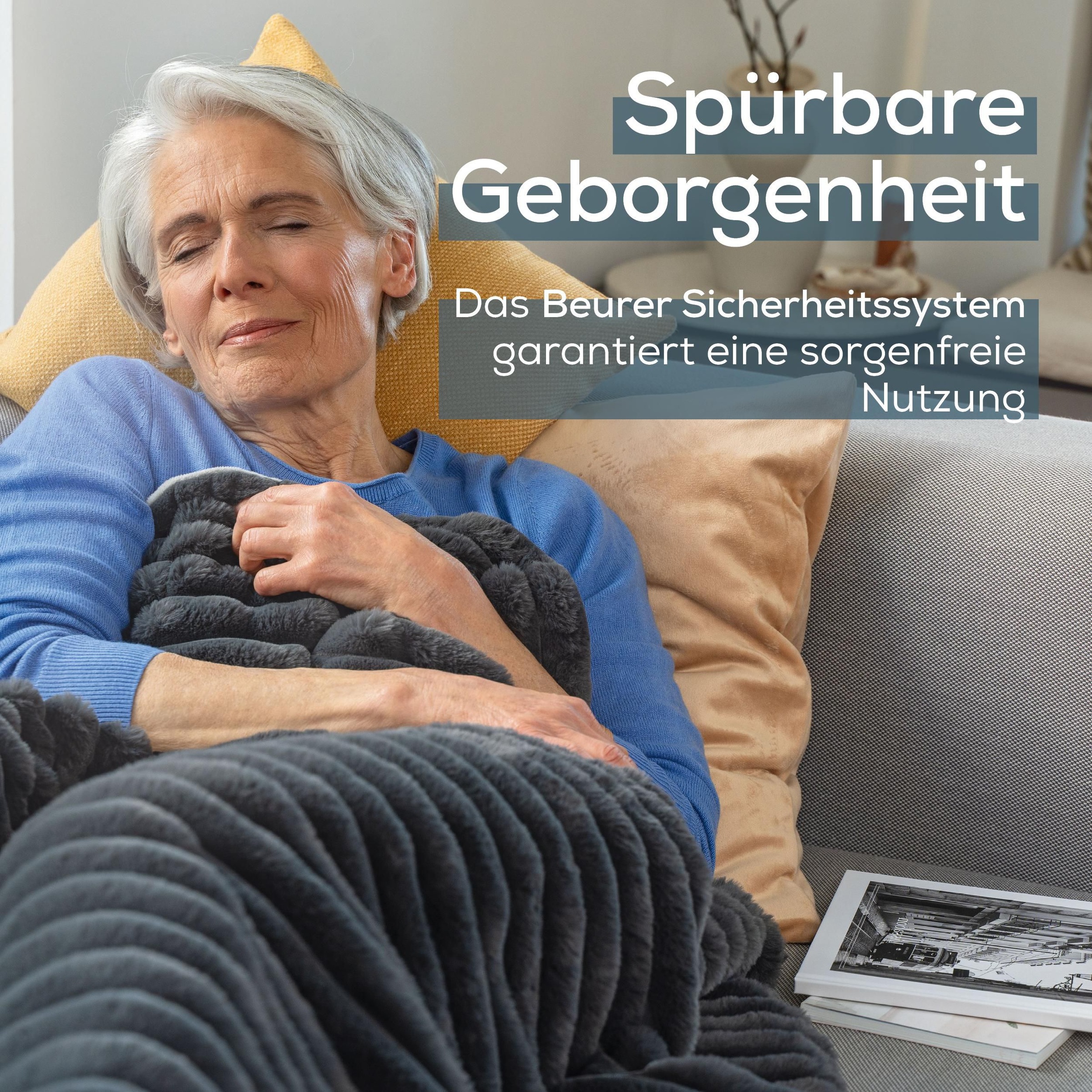BEURER Heizdecke »HD 82 Stockholm, kuschelig, aus luxuriösem Obermaterial« Mit Beurer Sicherheitssystem und Sicherheitsabschaltung nach 3 Stunden