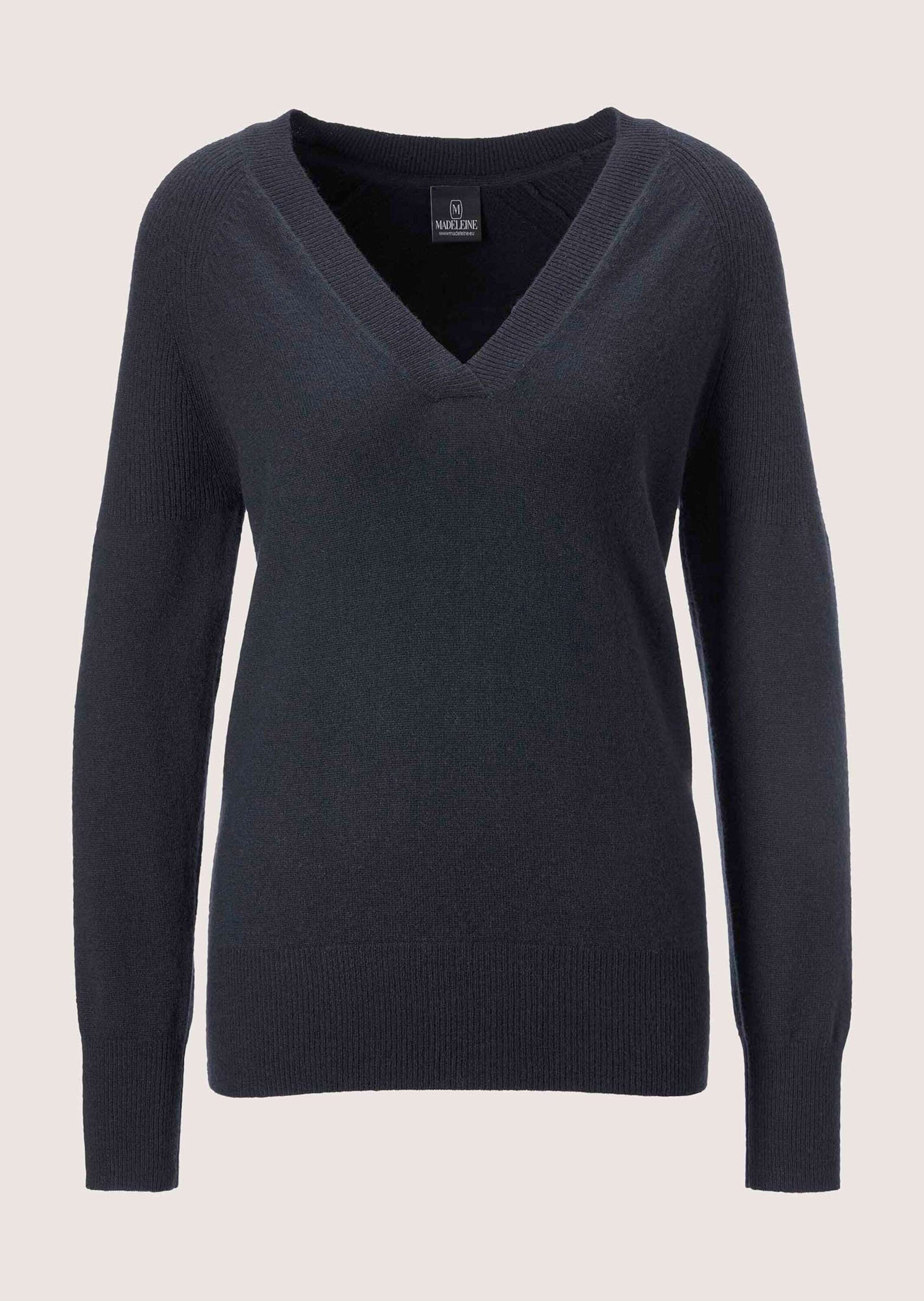 MADELEINE Longpullover "Pullover Kaschmirpullover mit V-Ausschnitt" Edles M günstig online kaufen