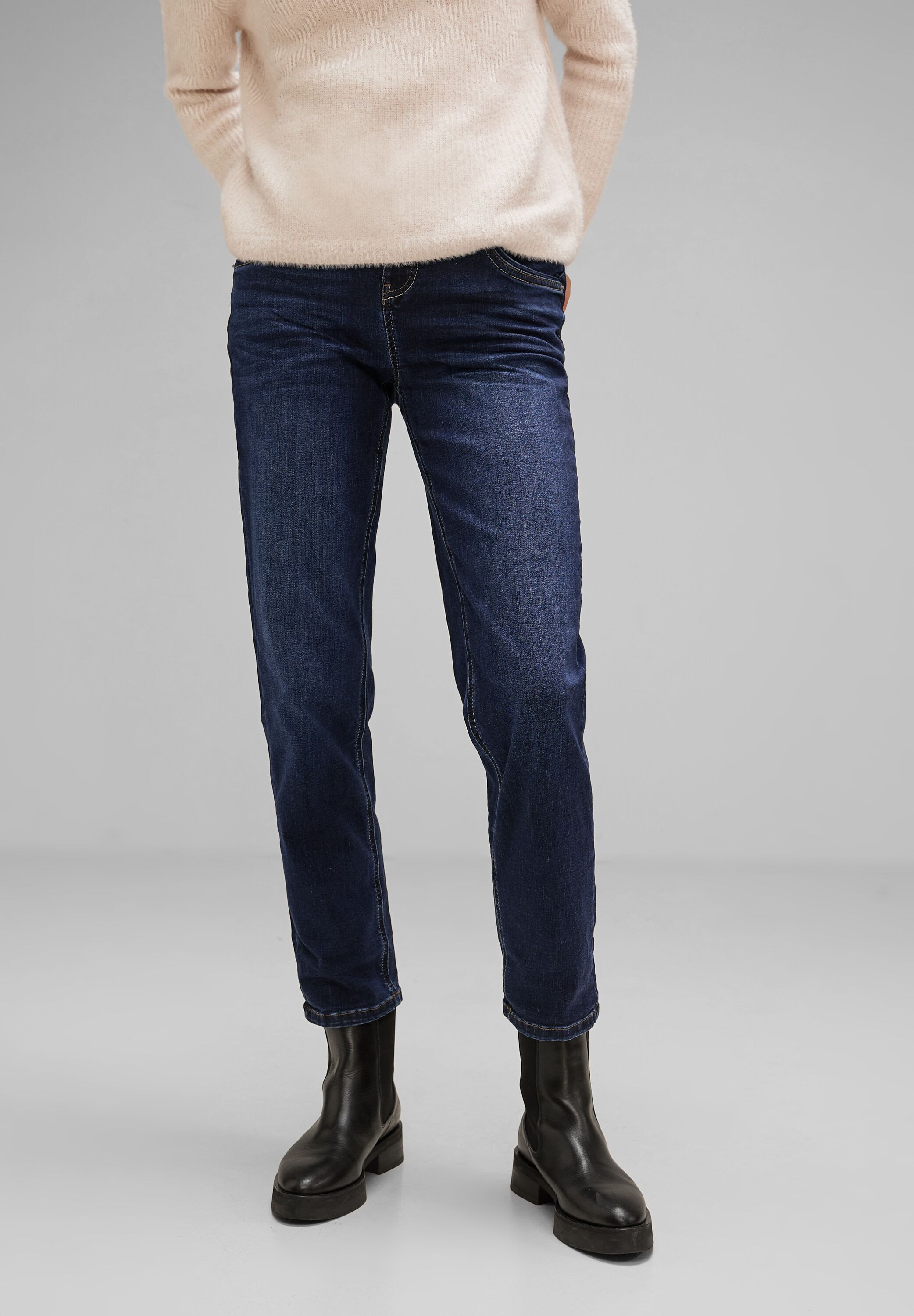 Waist STREET ONE Gerade BAUR | online High bestellen Jeans,