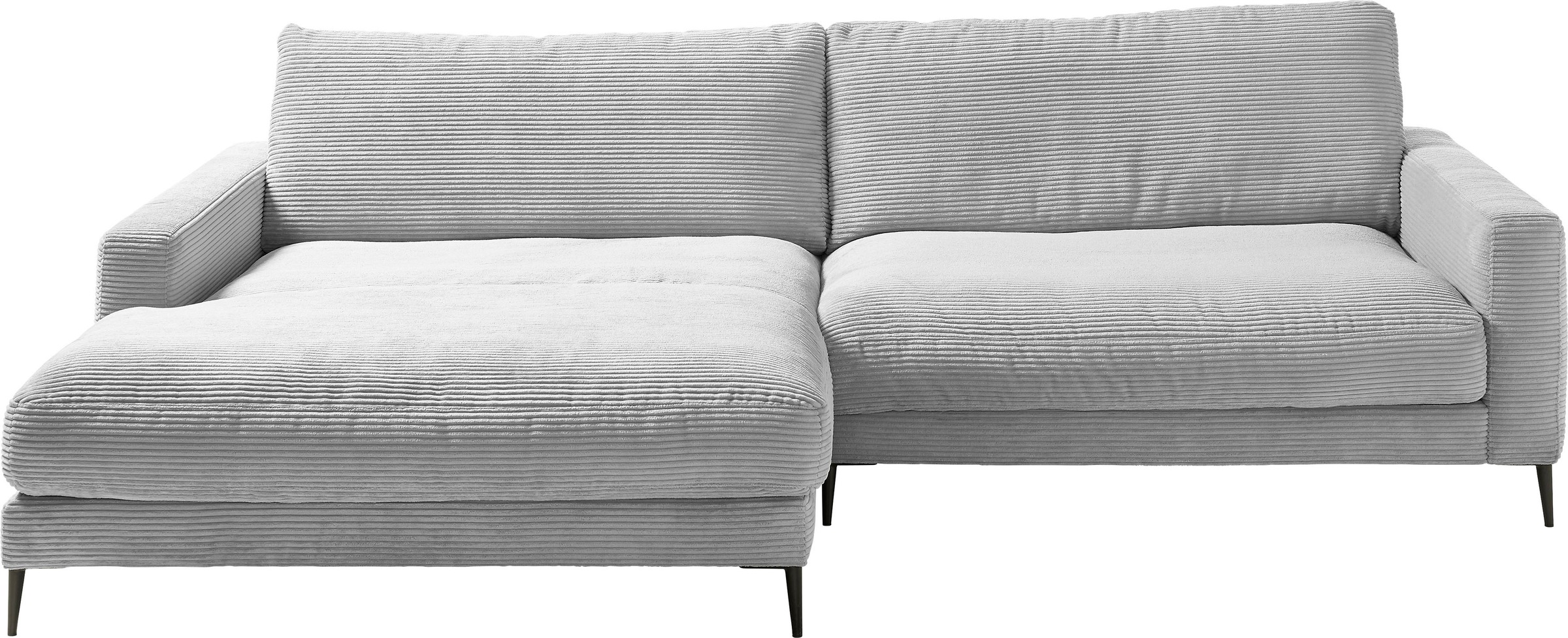 INOSIGN Ecksofa »Downtown, B/T/H: 272/190/84 cm L-Form«, weicher Sitzkomfort auch in Cord und Bouclé, incl. Zierkissen