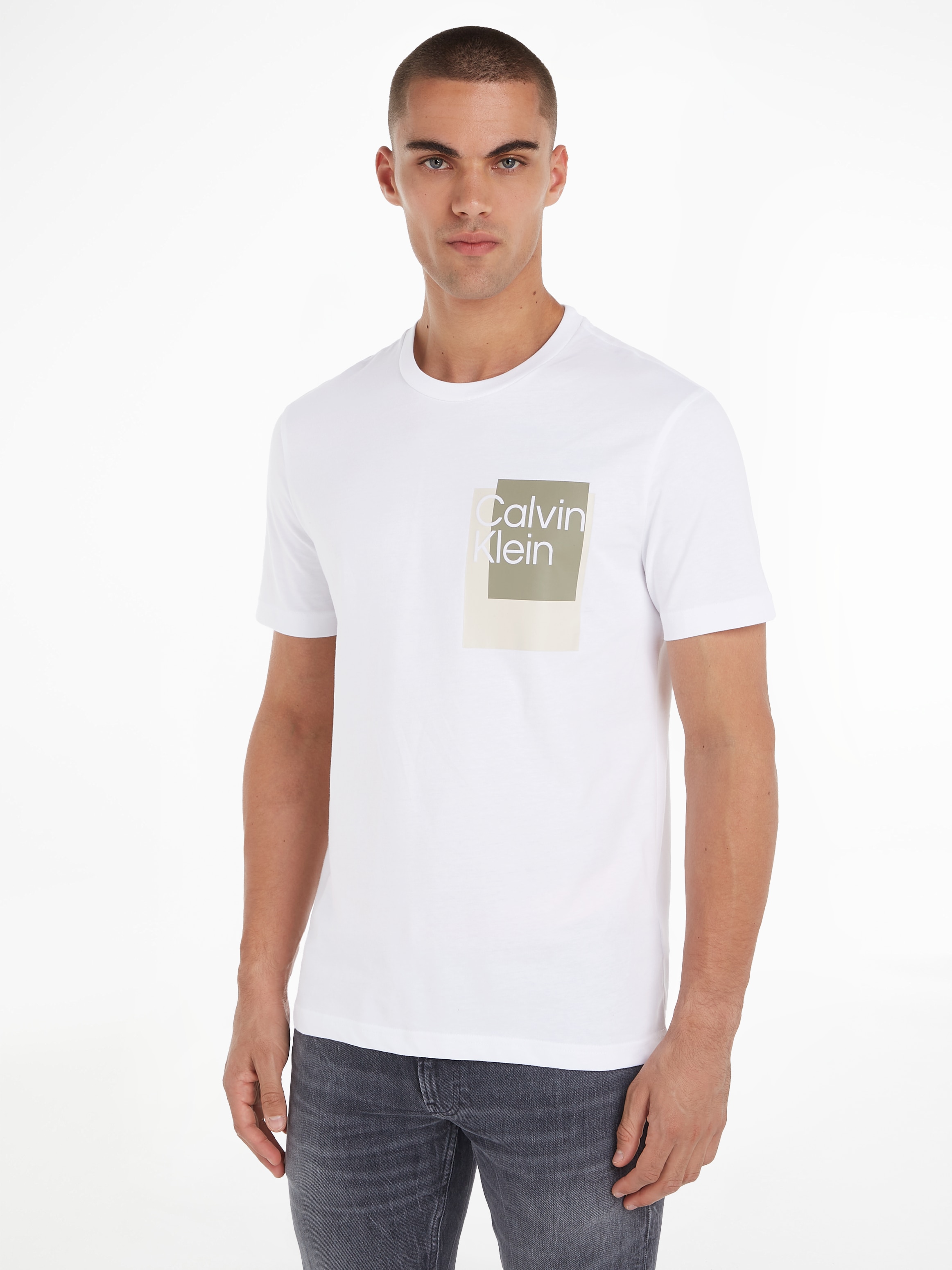 Calvin Klein T-Shirt »OVERLAY BOX LOGO T-SHIRT«