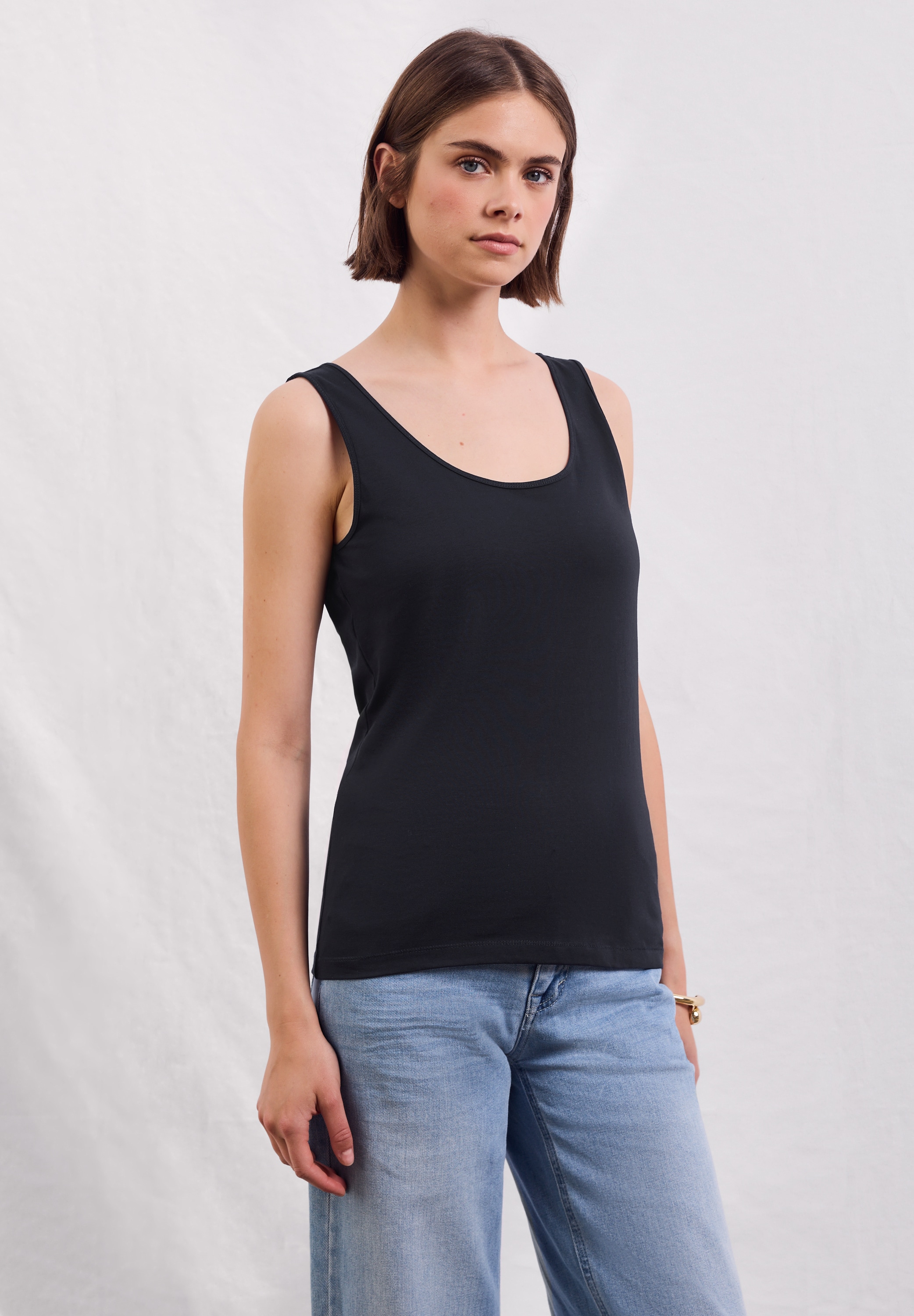 STREET ONE STUDIO Rundhalsshirt, im soften Baumwoll-Mix günstig online kaufen