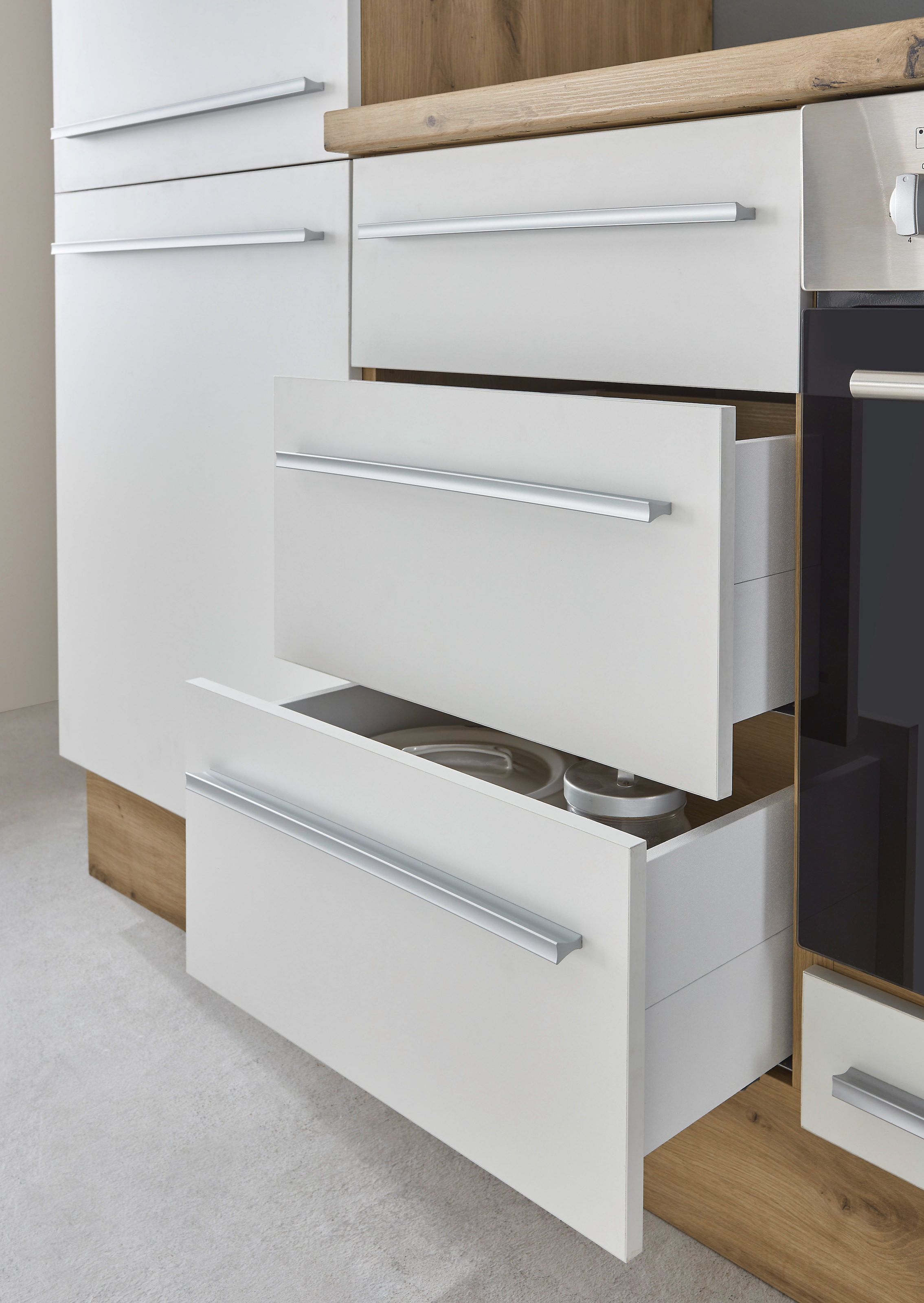 KOCHSTATION Küchenzeile »Florida«, Breite 280 cm, wahlweise mit E-Geräten,Softclose für Türen/Schubkästen