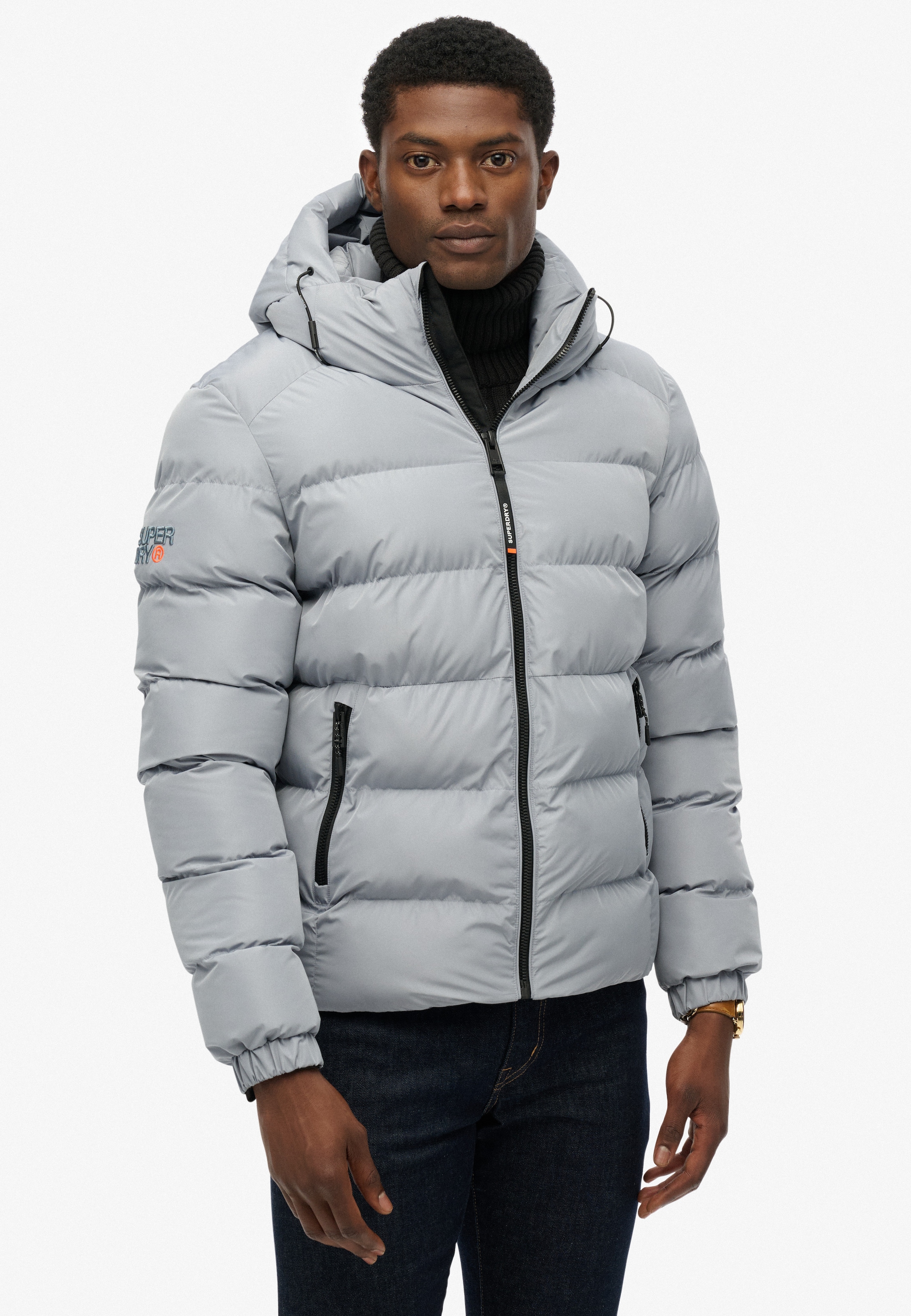Superdry Steppjacke "HOODED SPORTS PUFFER JACKET" mit Kapuze Kunstfaser, re günstig online kaufen