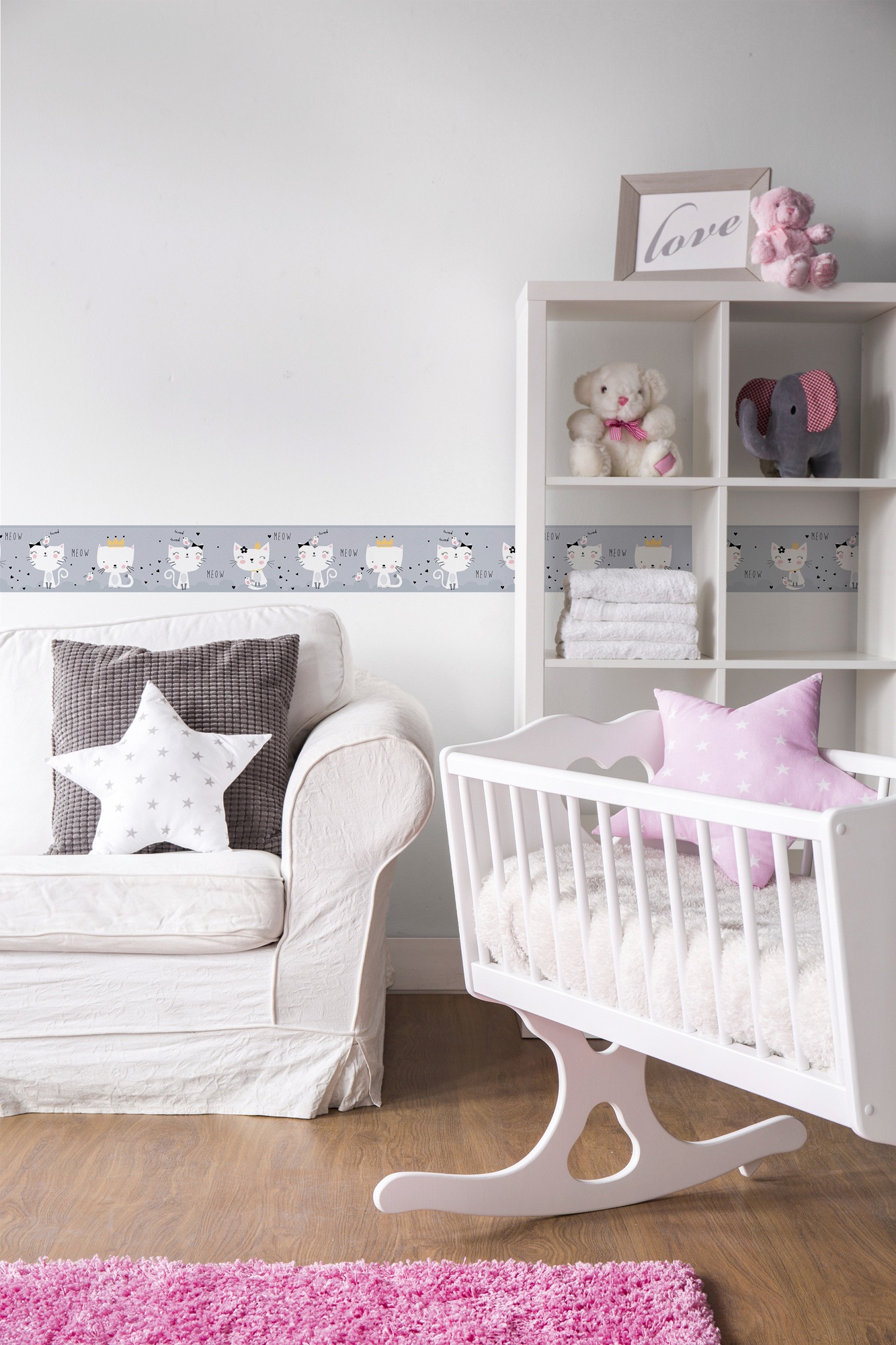 A.S. Création Bordüre »Meow Cats«, Motiv-abstrakt-naturalistisch, Tapete Kinder Bordüre Katzen Borte Wohnzimmer Flur Design Kinderzimmer
