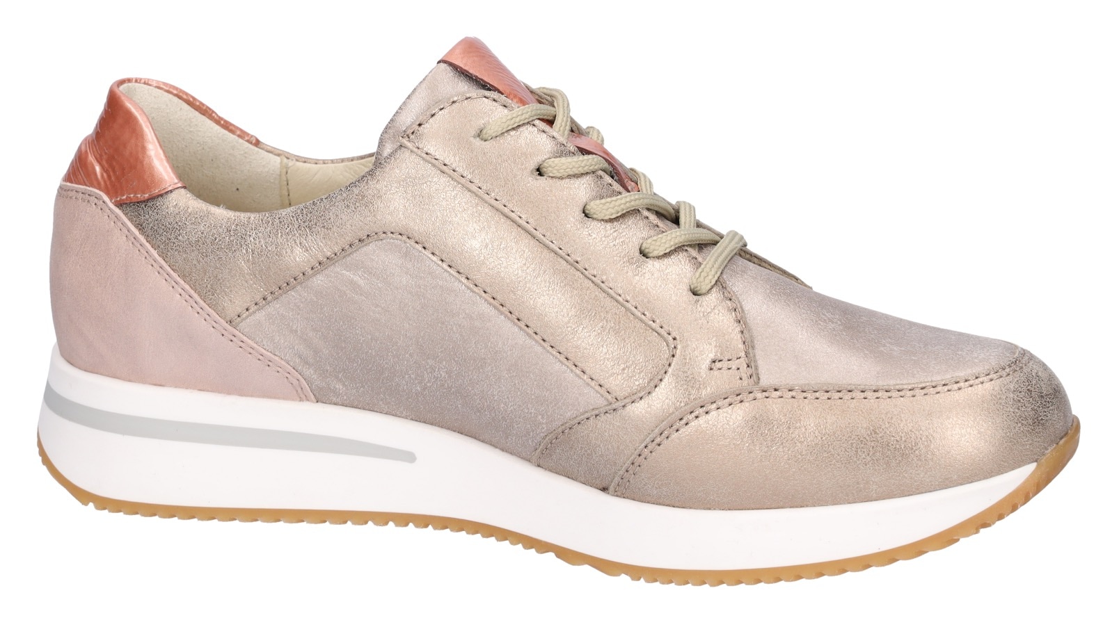 Waldläufer Keilsneaker »H-AGNES«, Schnürschuh, Halbschuh, Freizeitschuh, Kontrastbesätze, Weite H