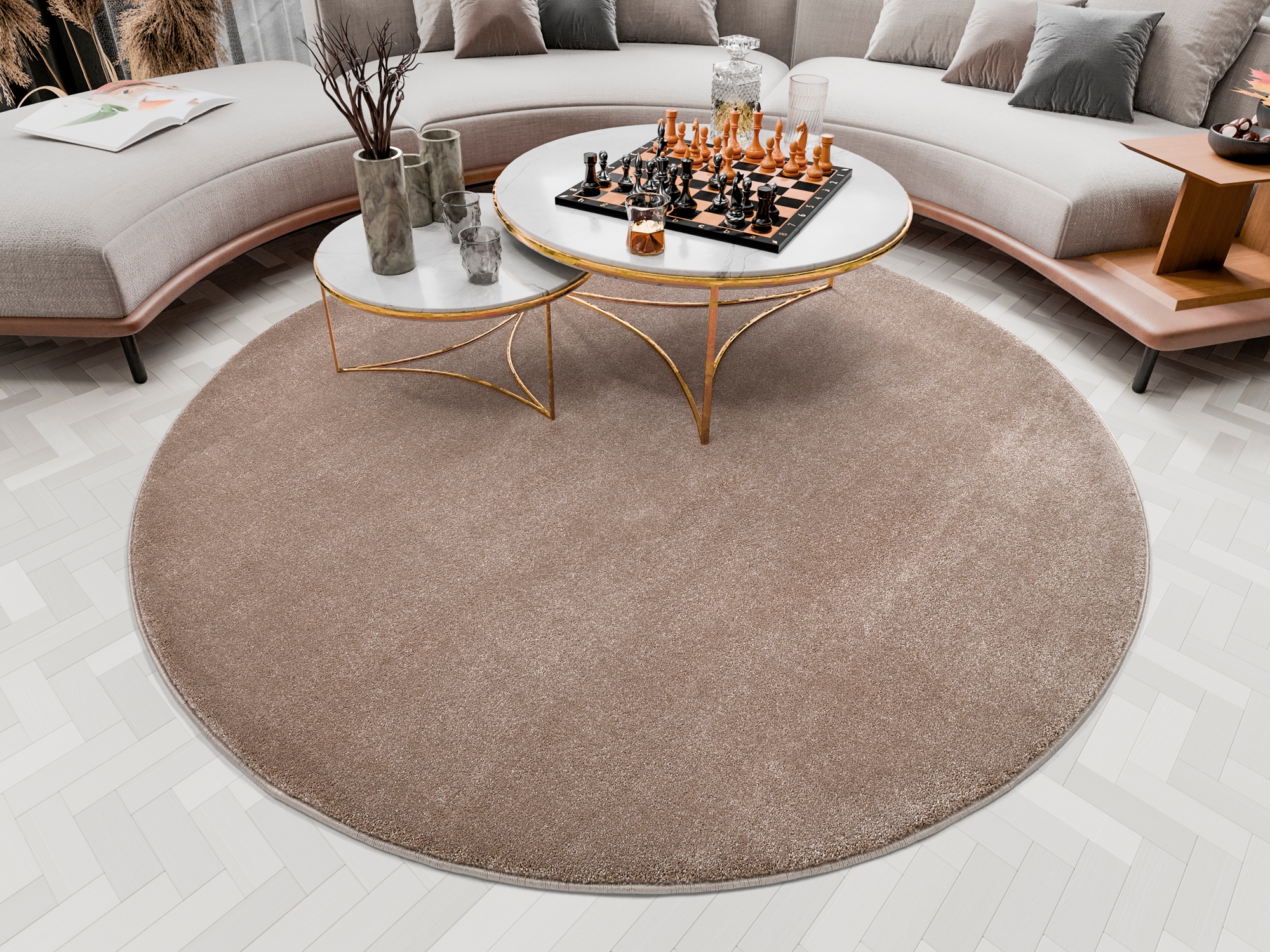 OCI DIE TEPPICHMARKE "BELLEVUE, auch als Läufer und in Rund" rund 20 mm Höhe hochwertiger dichter Hochflor, Shaggy, Langflor, Wohnzimmer