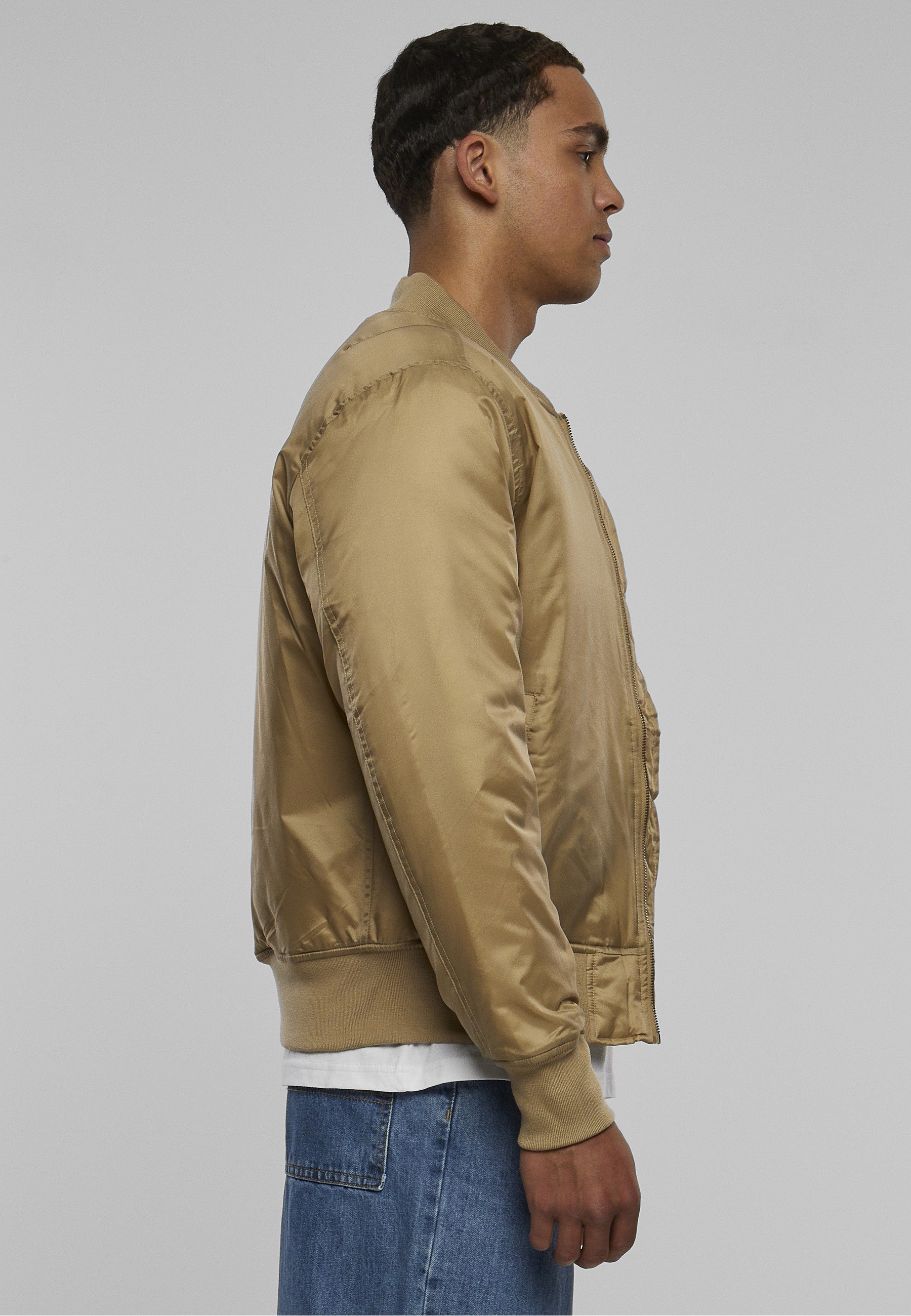 URBAN CLASSICS Anorak »Urban Classics Herren Basic Bomber Jacket« 1 Stk. tlg. ohne Kapuze