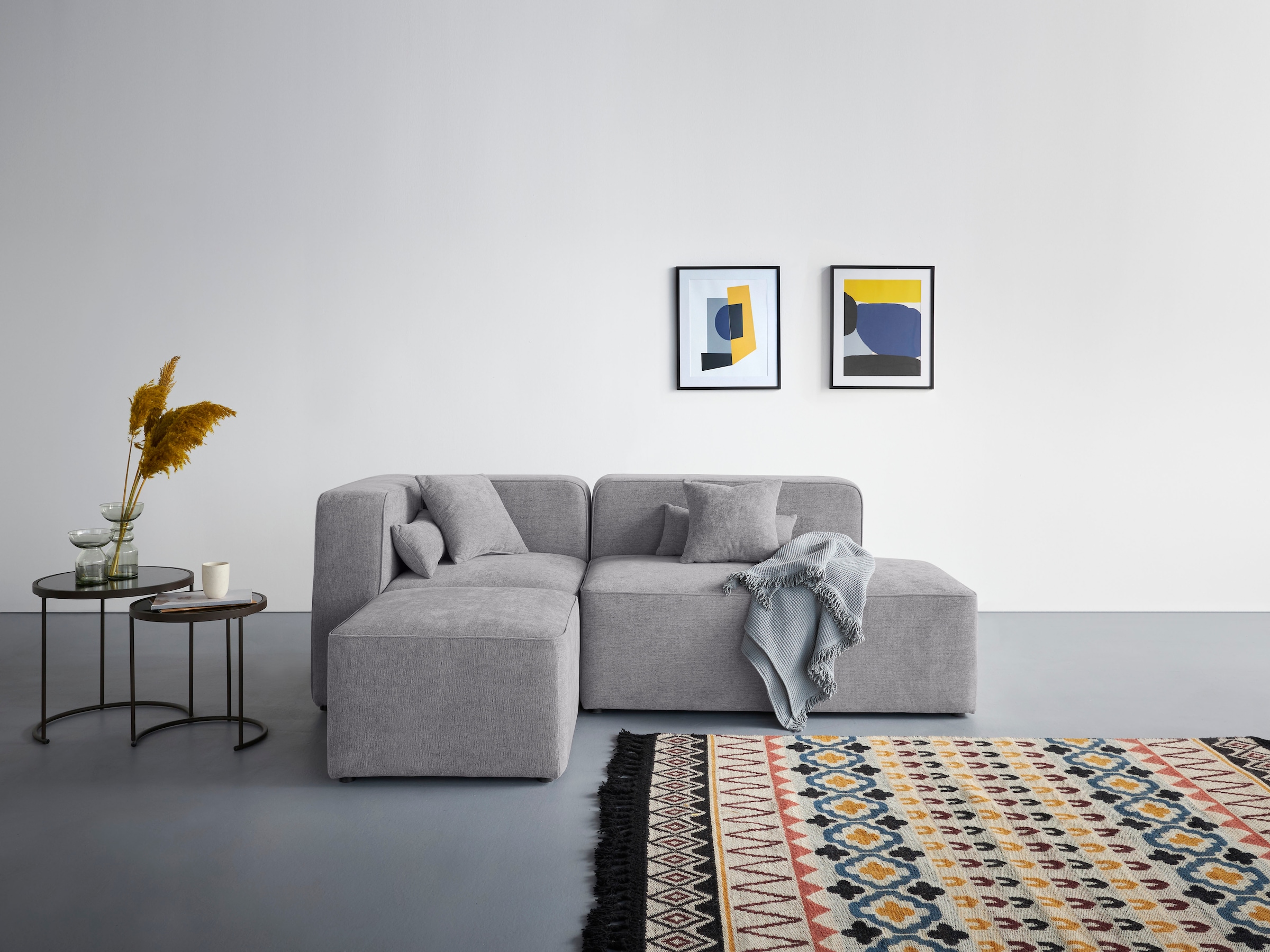 Home affaire Ecksofa "Sundstrup L-Form" Modulserie, individuelle Zusammenst günstig online kaufen