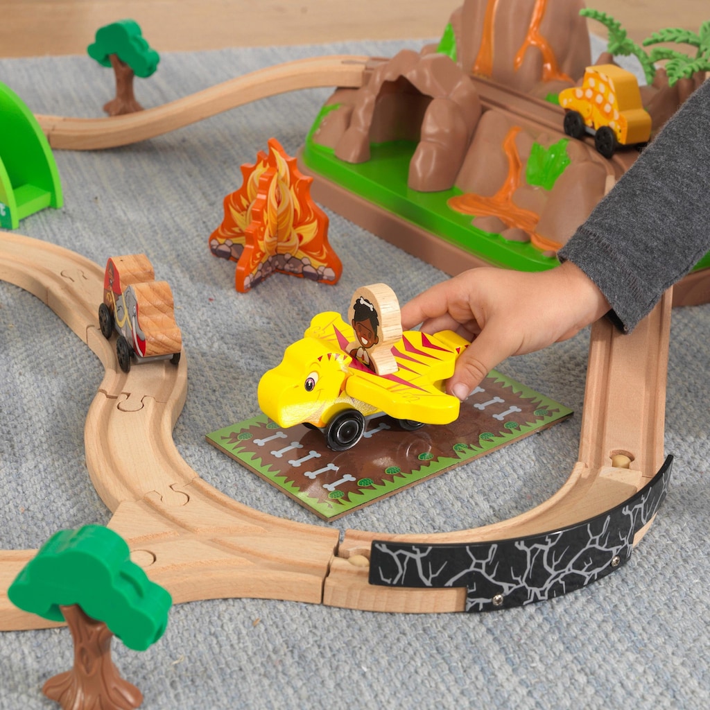 KidKraft® Spielzeug-Eisenbahn »Holzspielzeug, Dinosuarier Eisenbahn-Set«