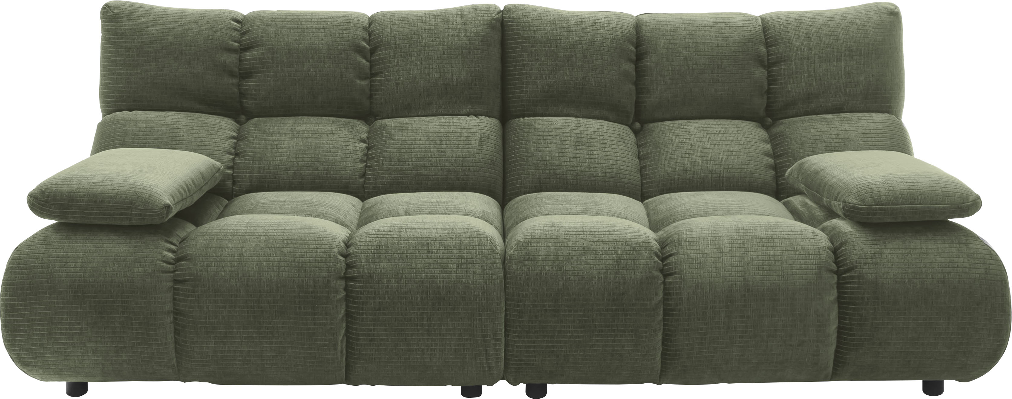 Home affaire 3-Sitzer "Cozy Bubble, mit klappbaren Armlehnen, Breite 220cm" mit eleganter Steppung, Rundumbezug & weicher Polsterung
