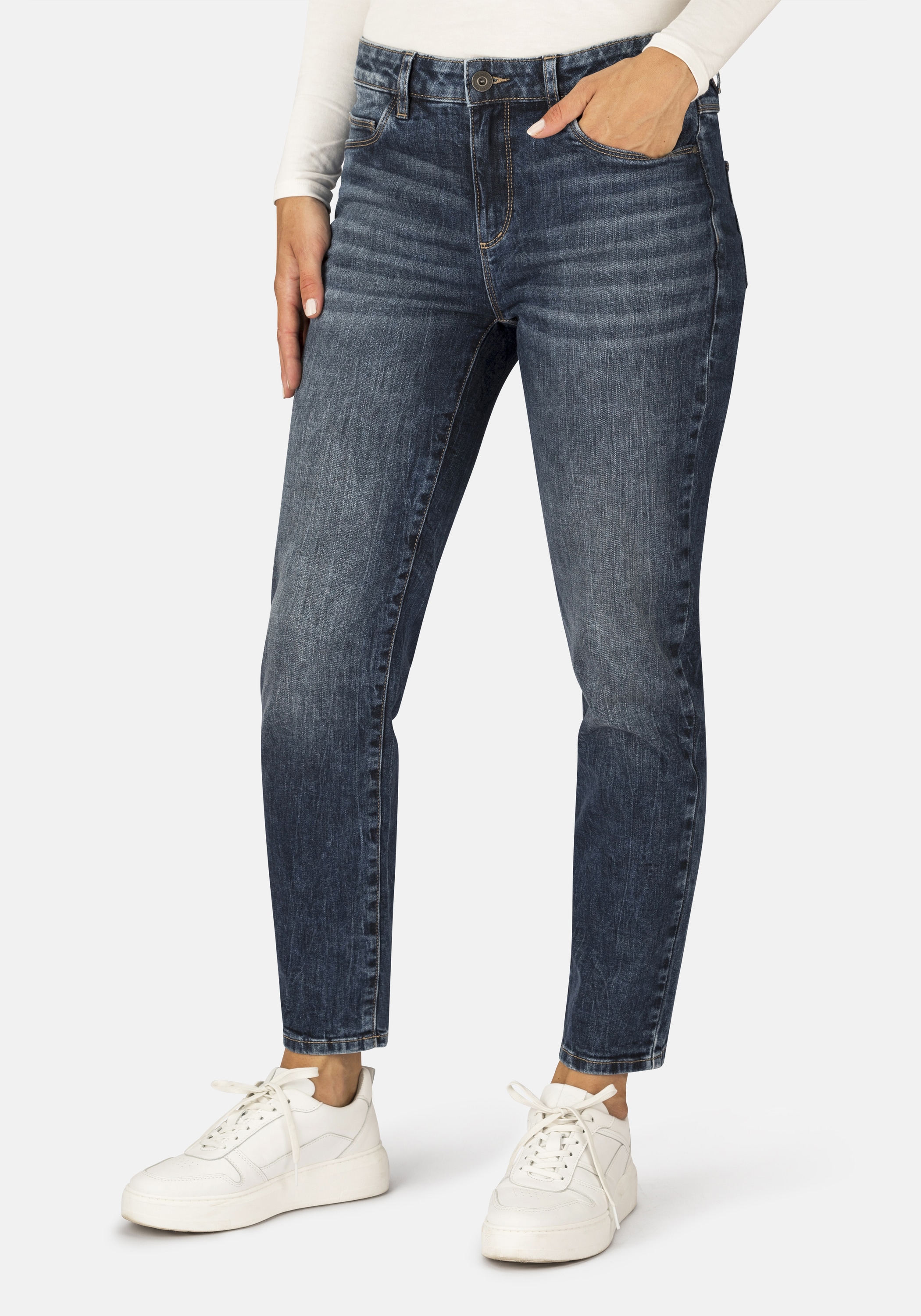 STOOKER WOMEN 5-Pocket-Jeans "Zermatt Denim Indigo Straight Fit Jeans" Stra günstig online kaufen